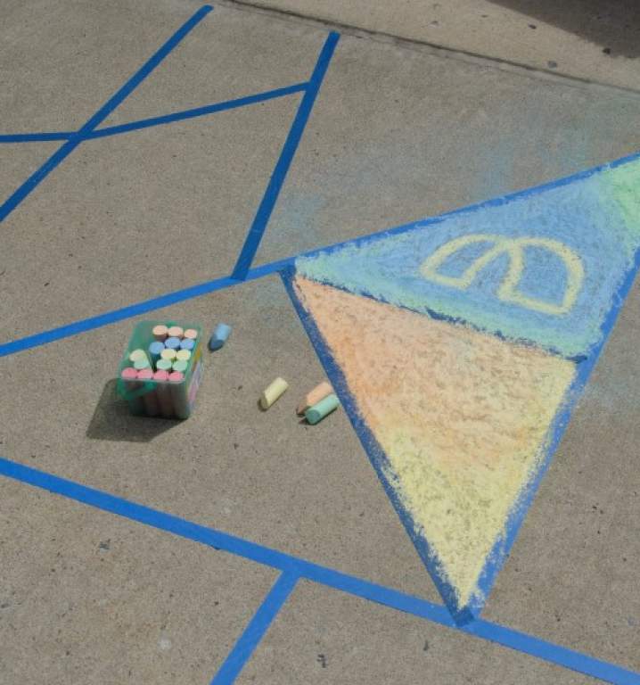Stained Glass Chalk Art