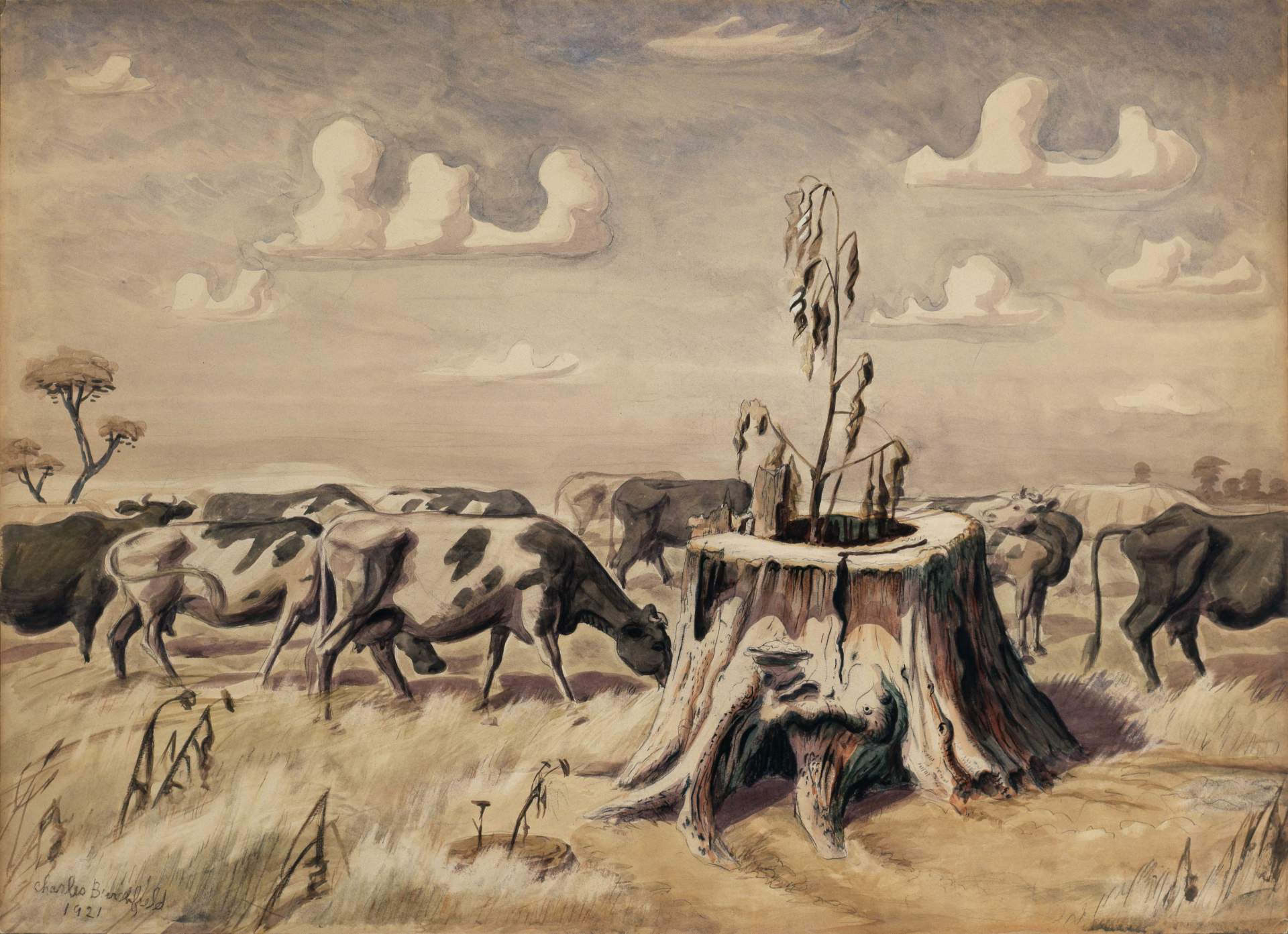 From a folder titled <em>1929 – A – DRAWINGS AND NOTES</em> in the Charles E. Burchfield Foundation Archives
