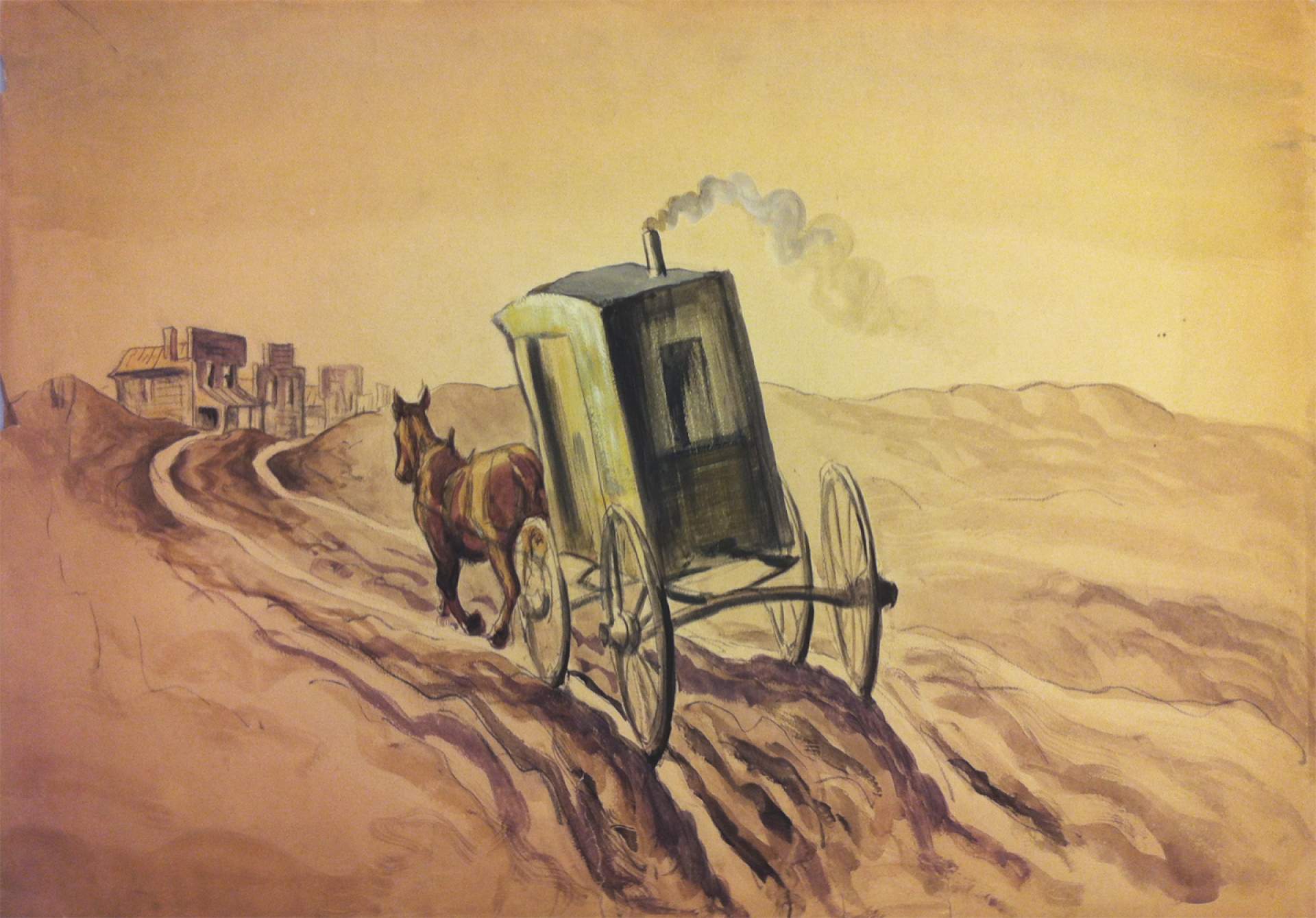 Untitled (Horse and Buggy)