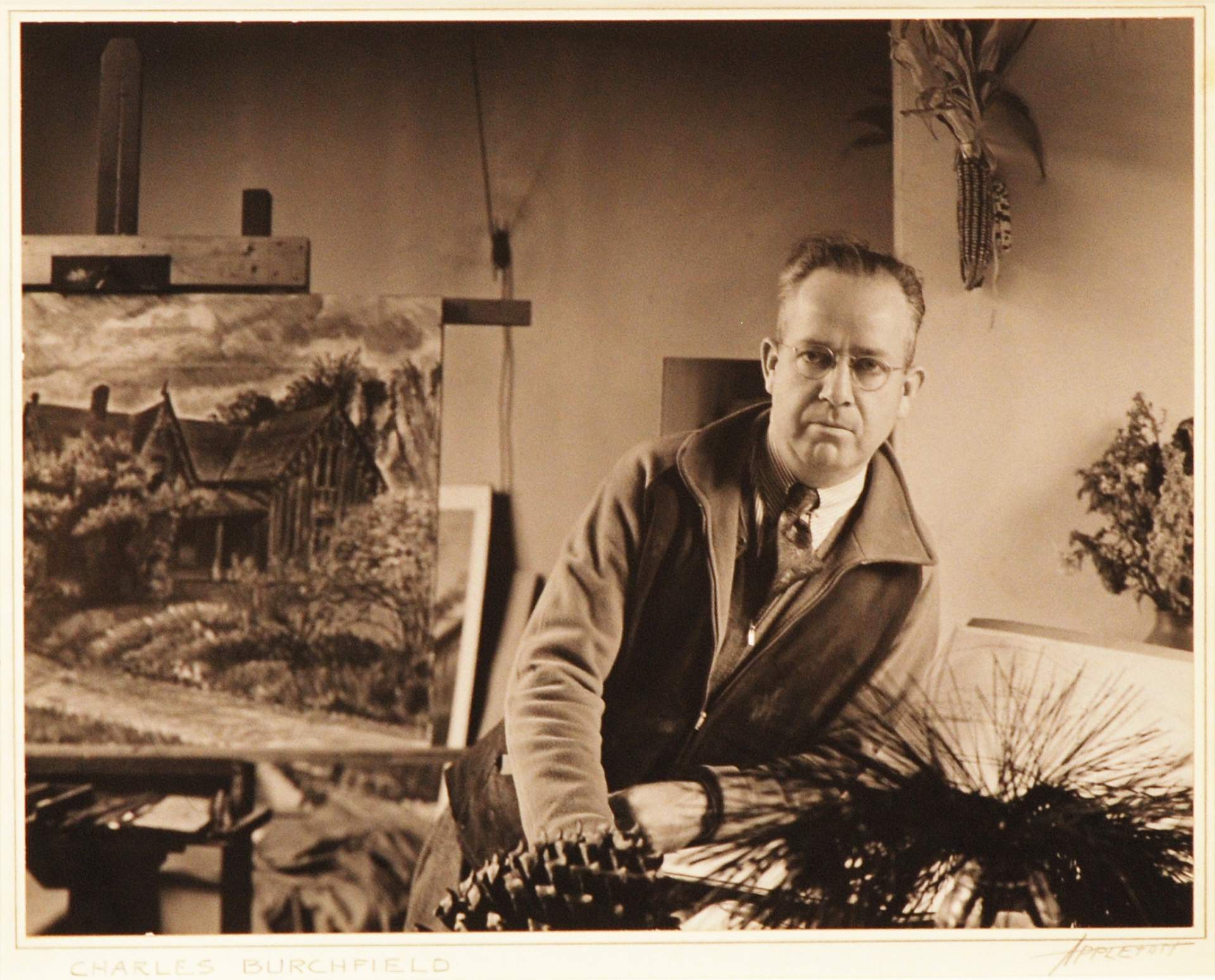 Portrait of Charles E. Burchfield in his Studio