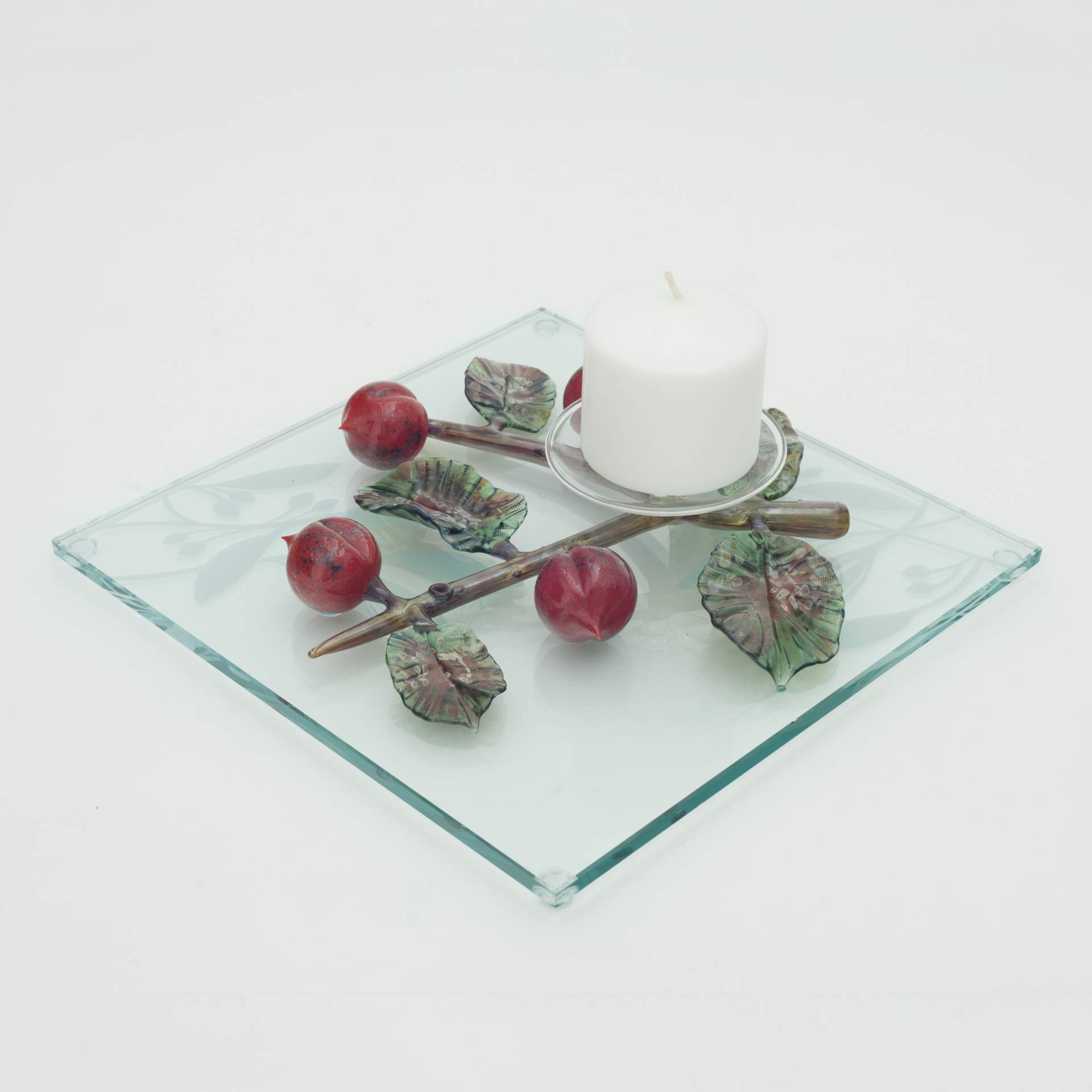 Red Berry Candle Holder