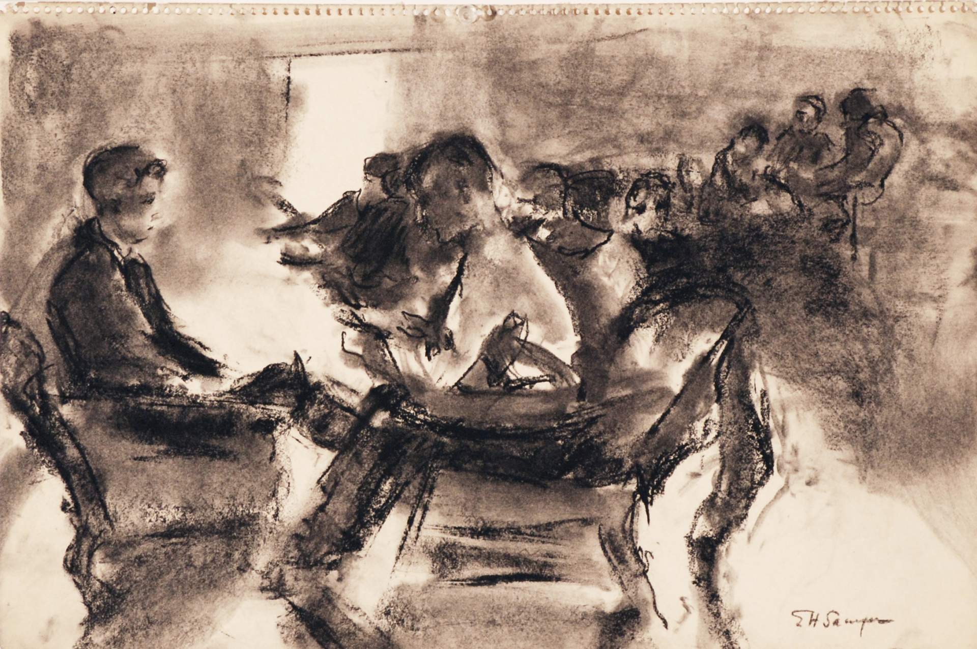 Untitled [group of seated figures]