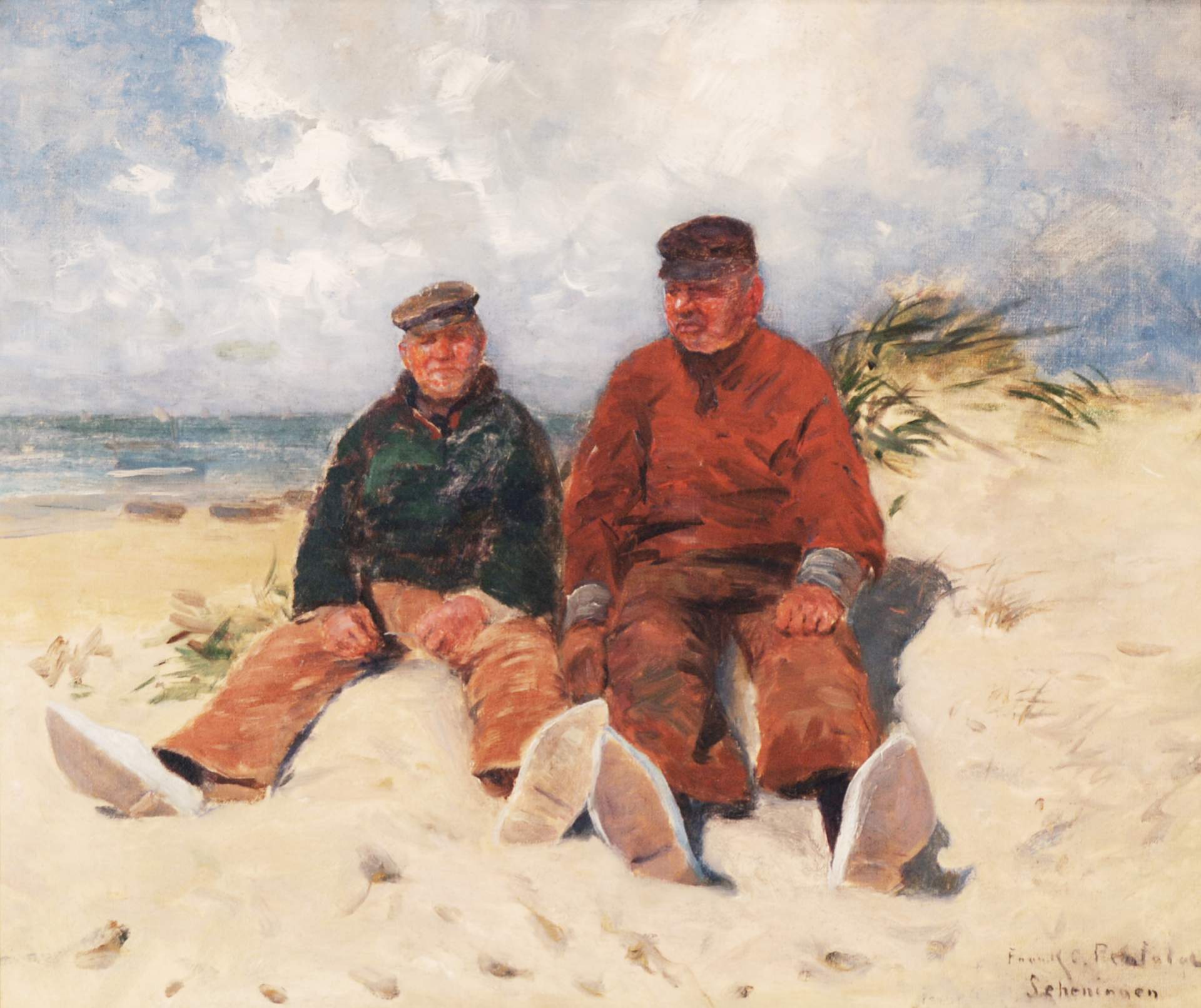 Untitled [Two Briton men on the beach]