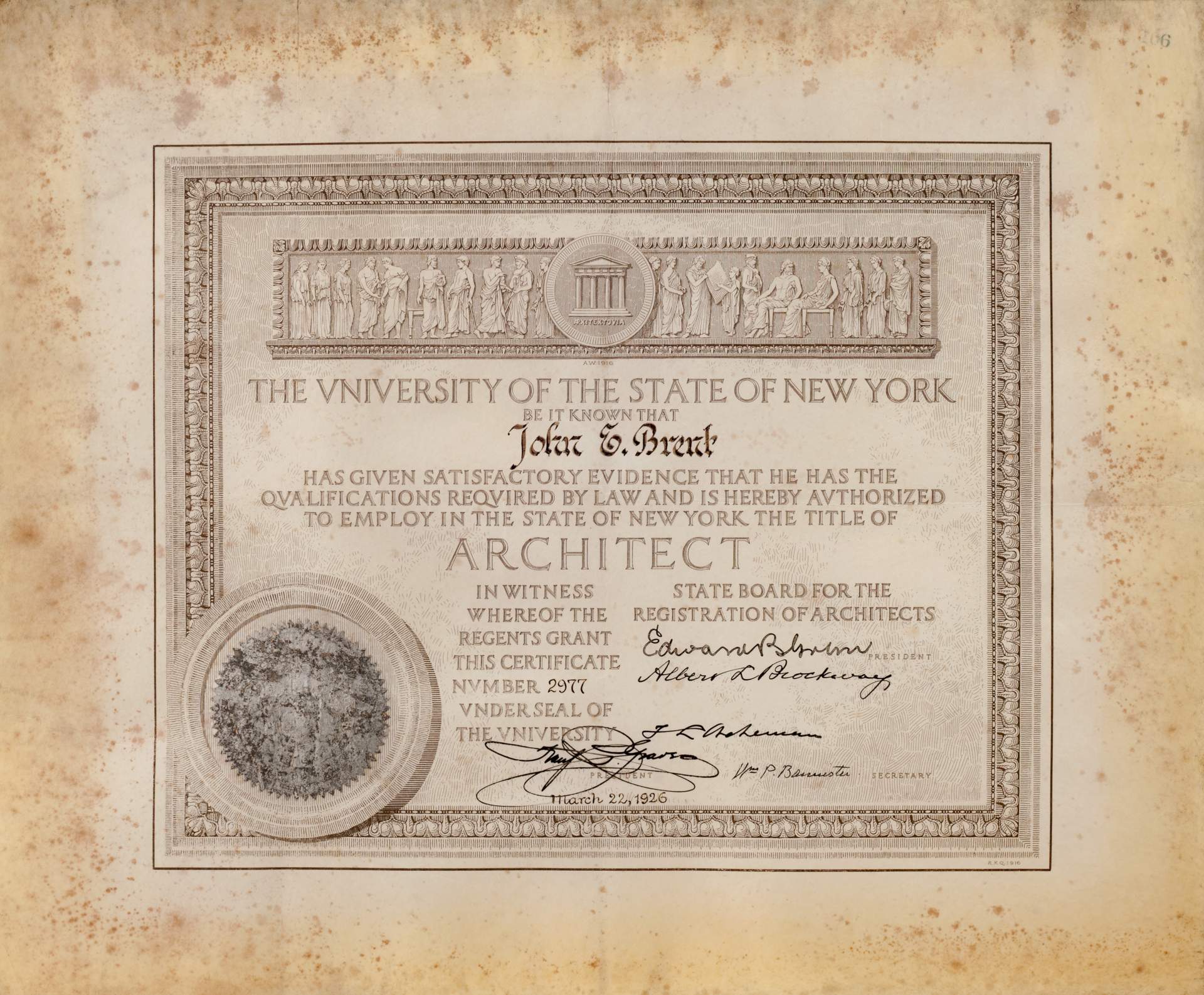 University of the State of New York diploma