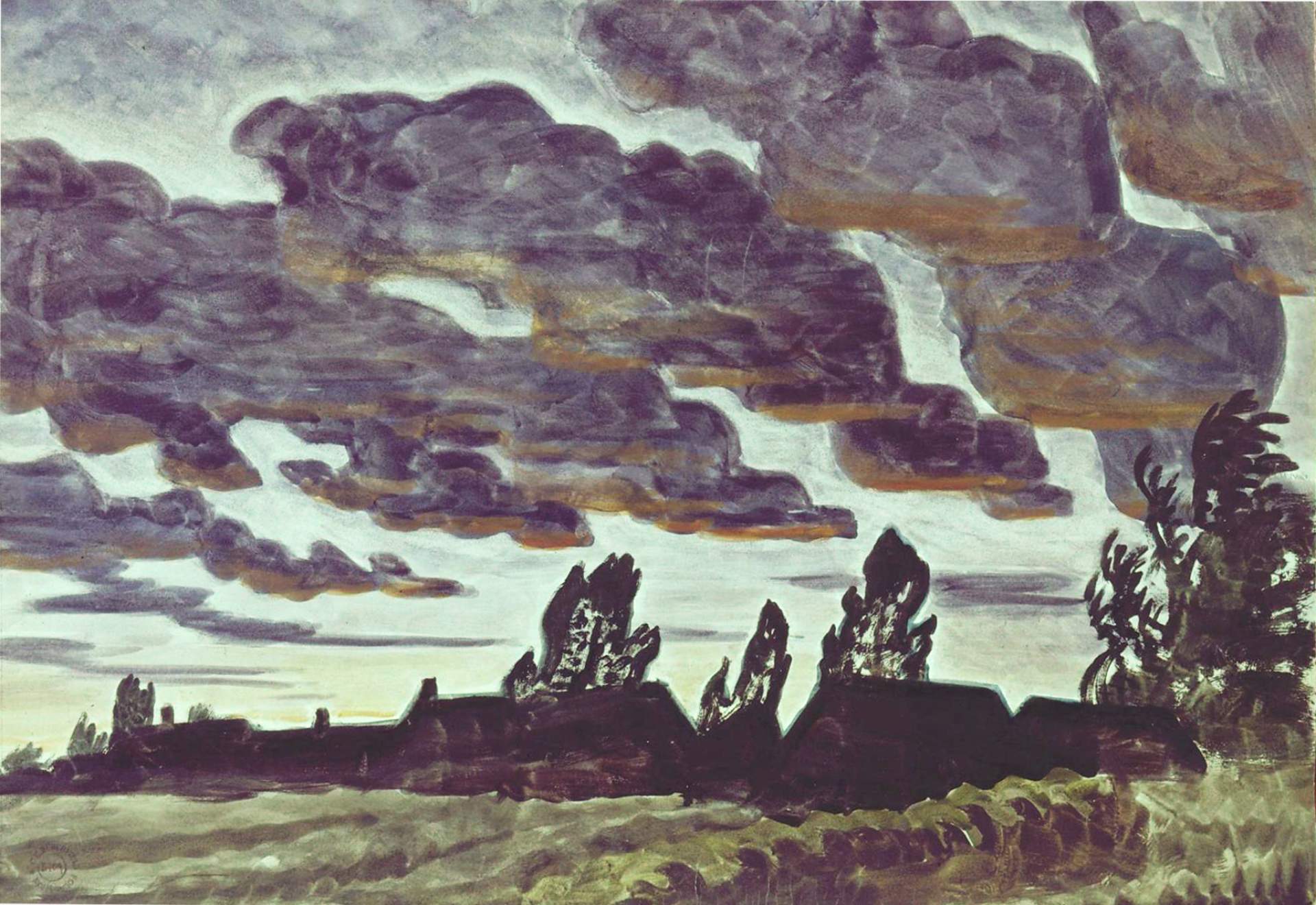 Night Scene with Clouds