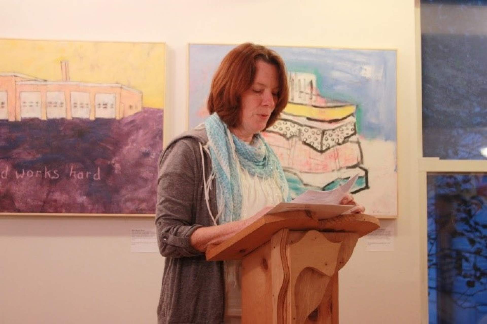 Sherry Robbins reading her poetry
