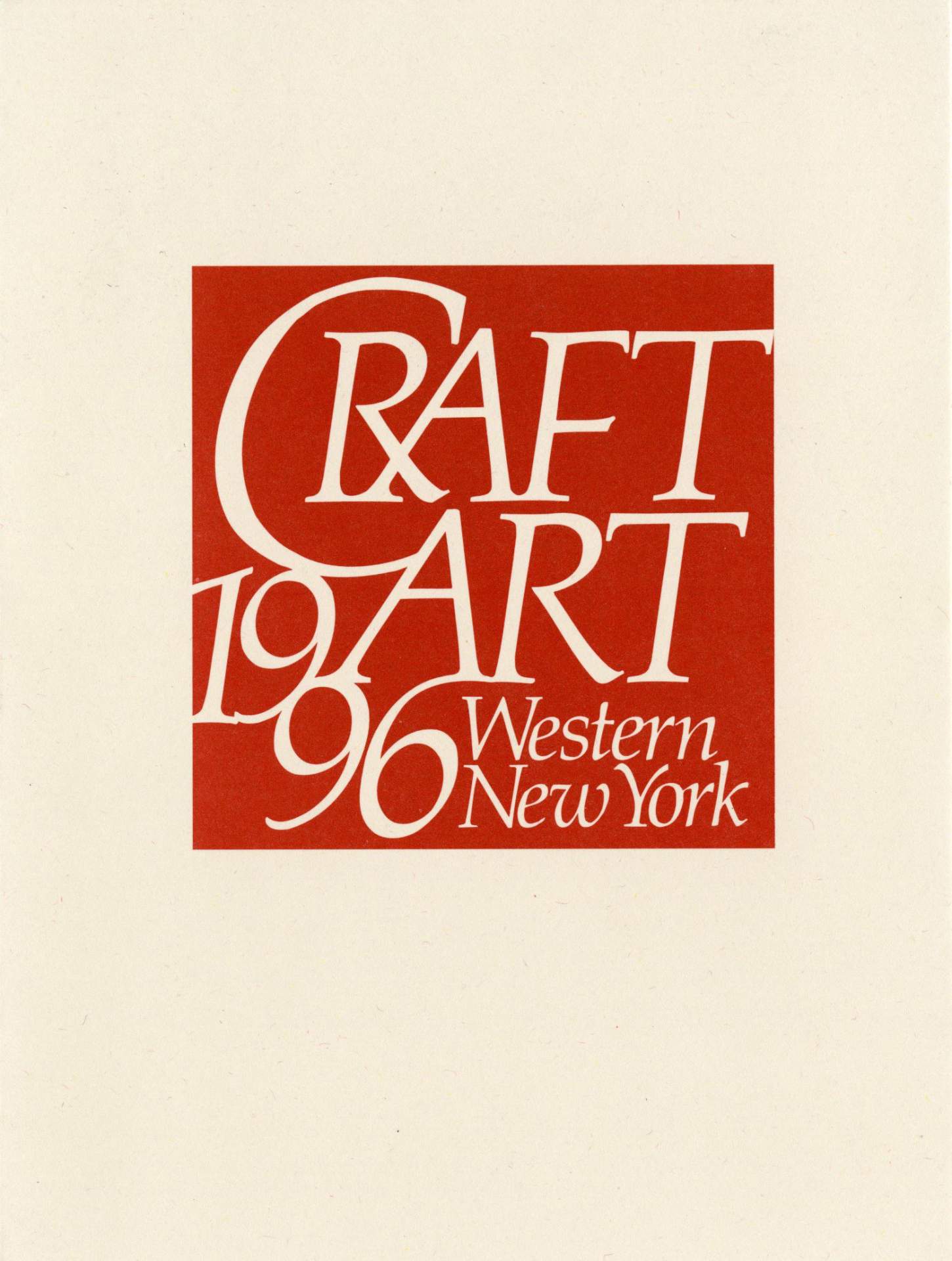 Craft Art Western New York 1996 Reception Invitation