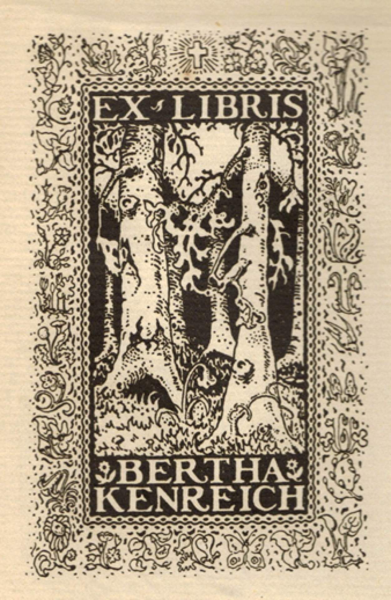 Bookplate [Ex Libris/ Bertha Kenreich]