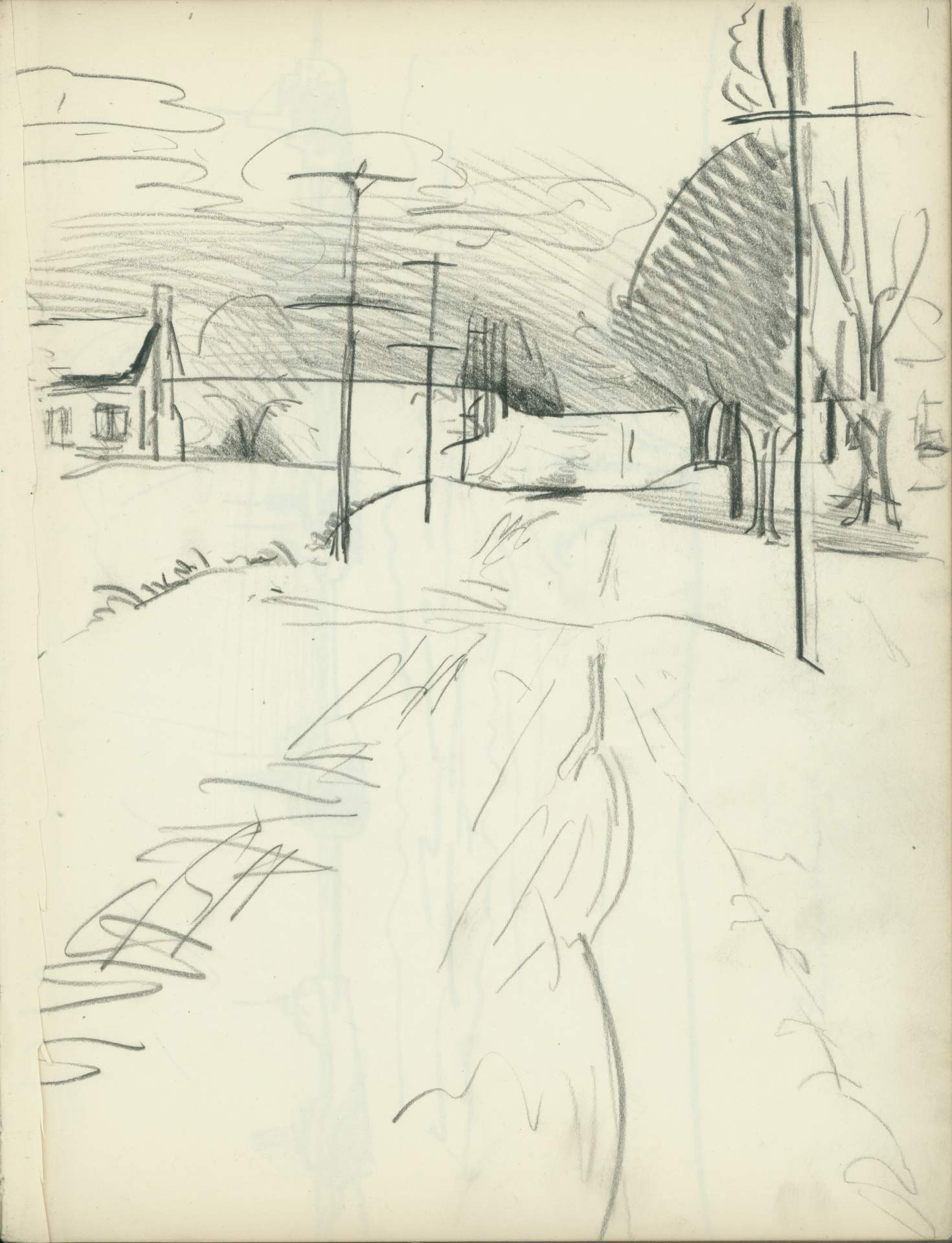 Untitled [landscape with road on page 1]