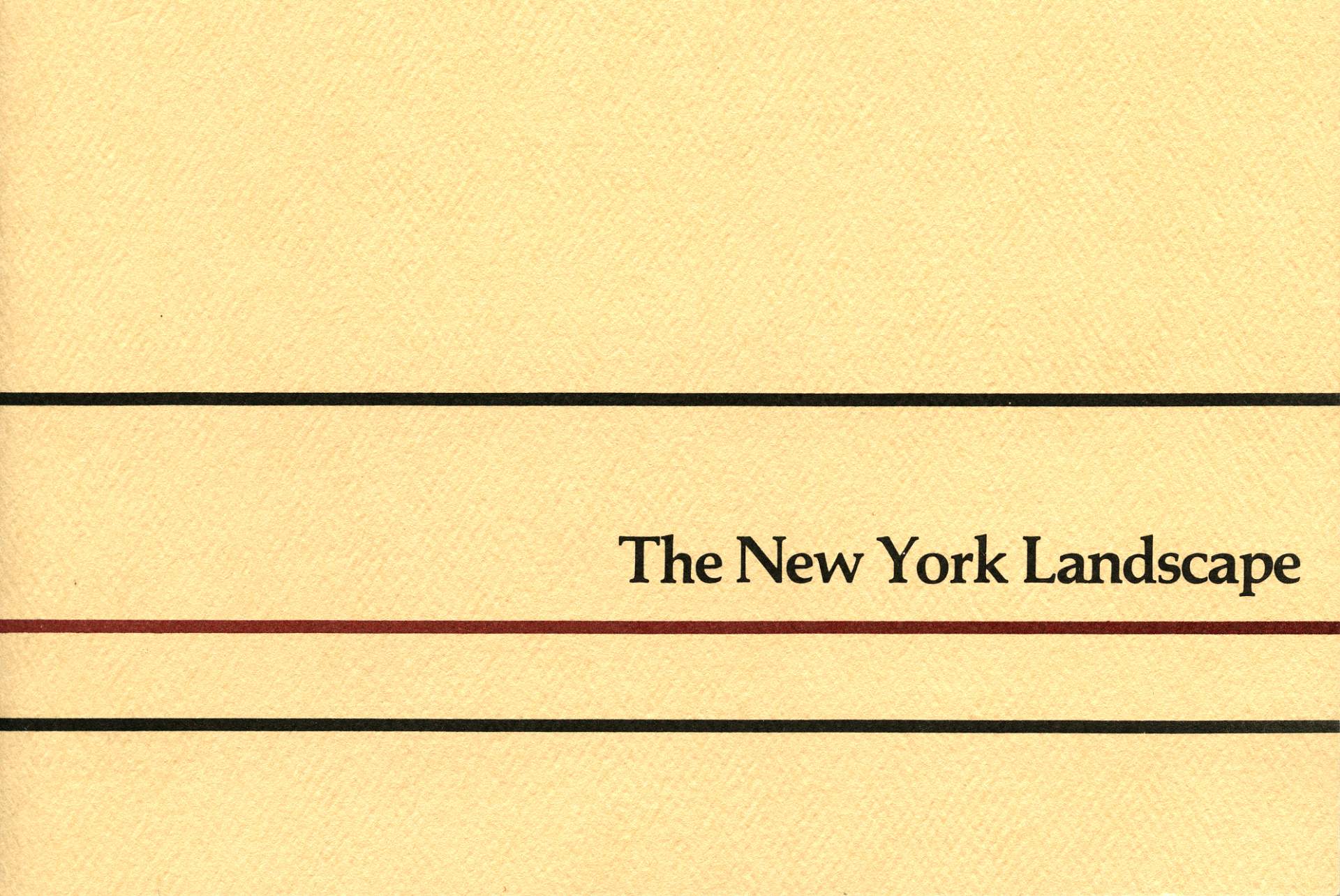 The New York Landscape exhibition program cover
