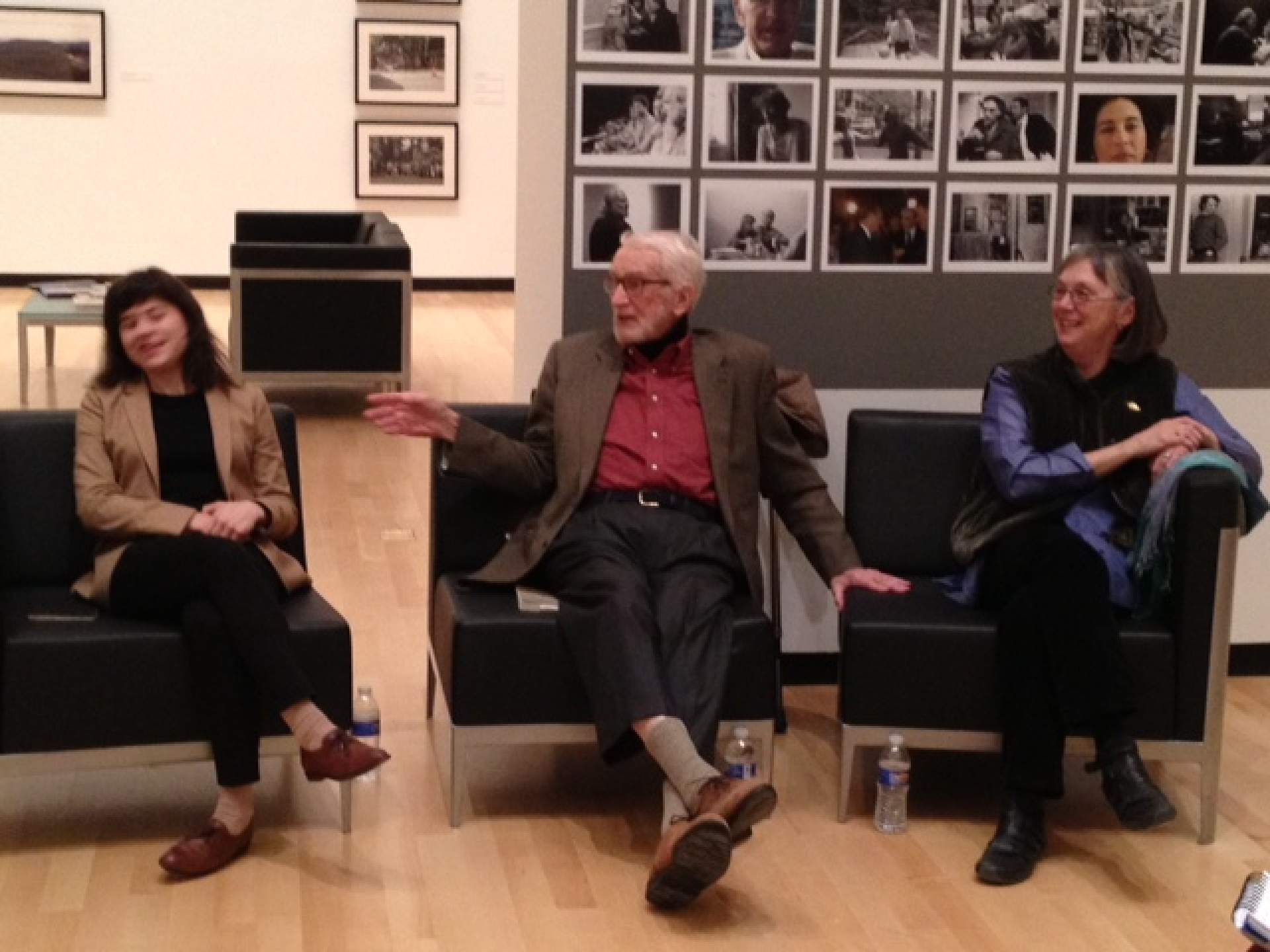 Community Watercolor Roundtable panelist from left to right, Rebecca Pollak, Joesph Whalen, and Judith Walsh