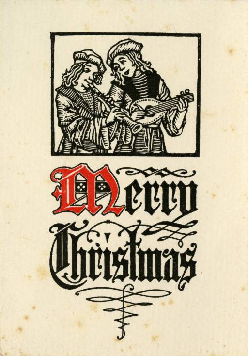 Two Mediaeval Musicians, design No. 581