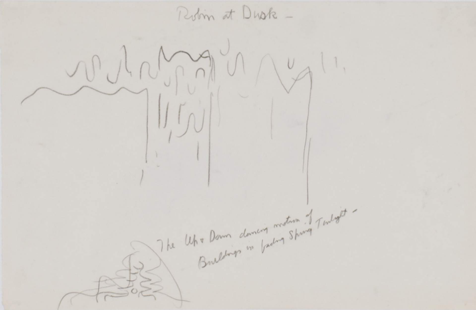 Untitled (Sketch for Robin Song at Dusk #15)