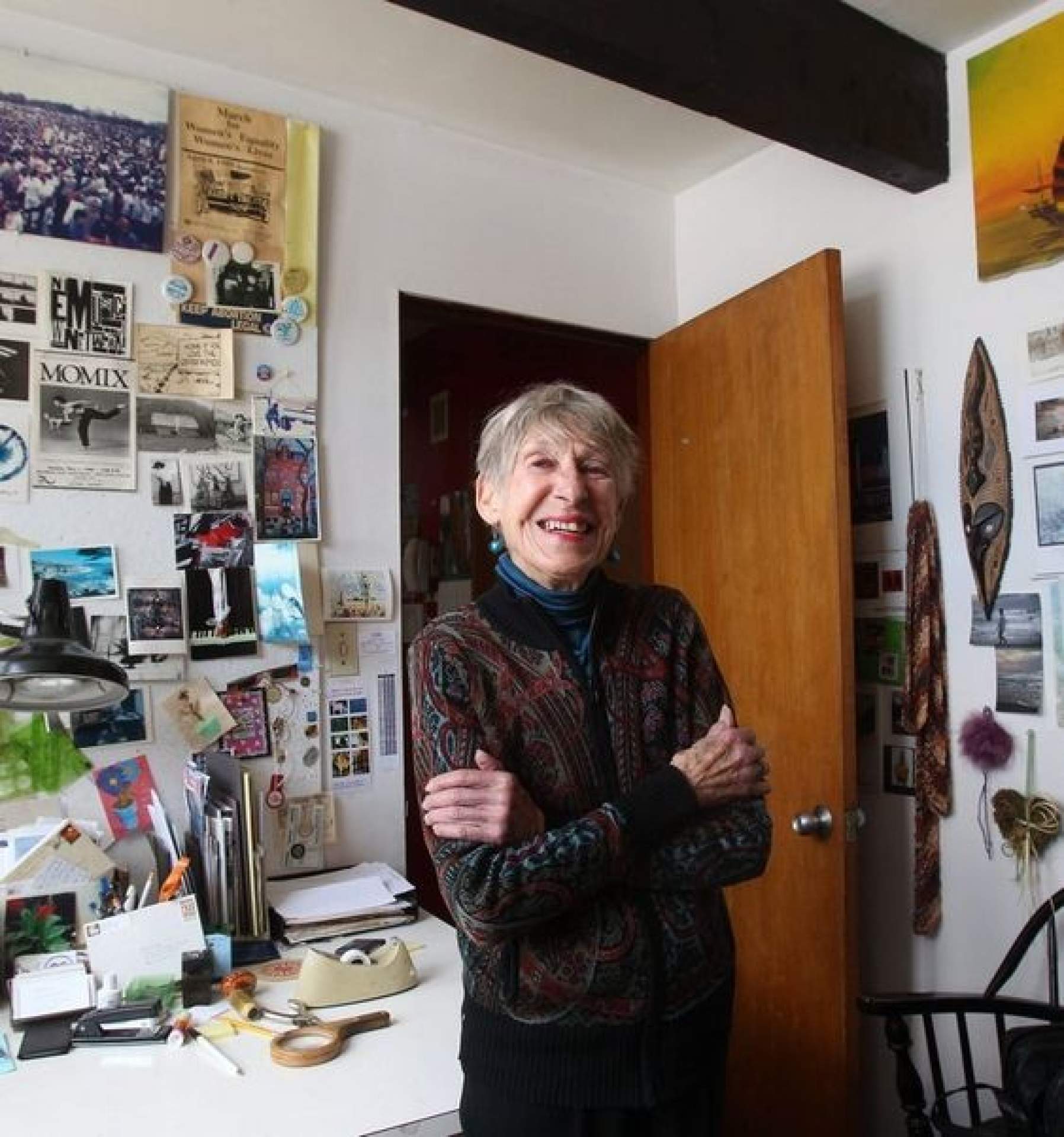 Author Sylvia Coles in the office of her Buffalo home. Photography by Mark Mulville Buffalo News