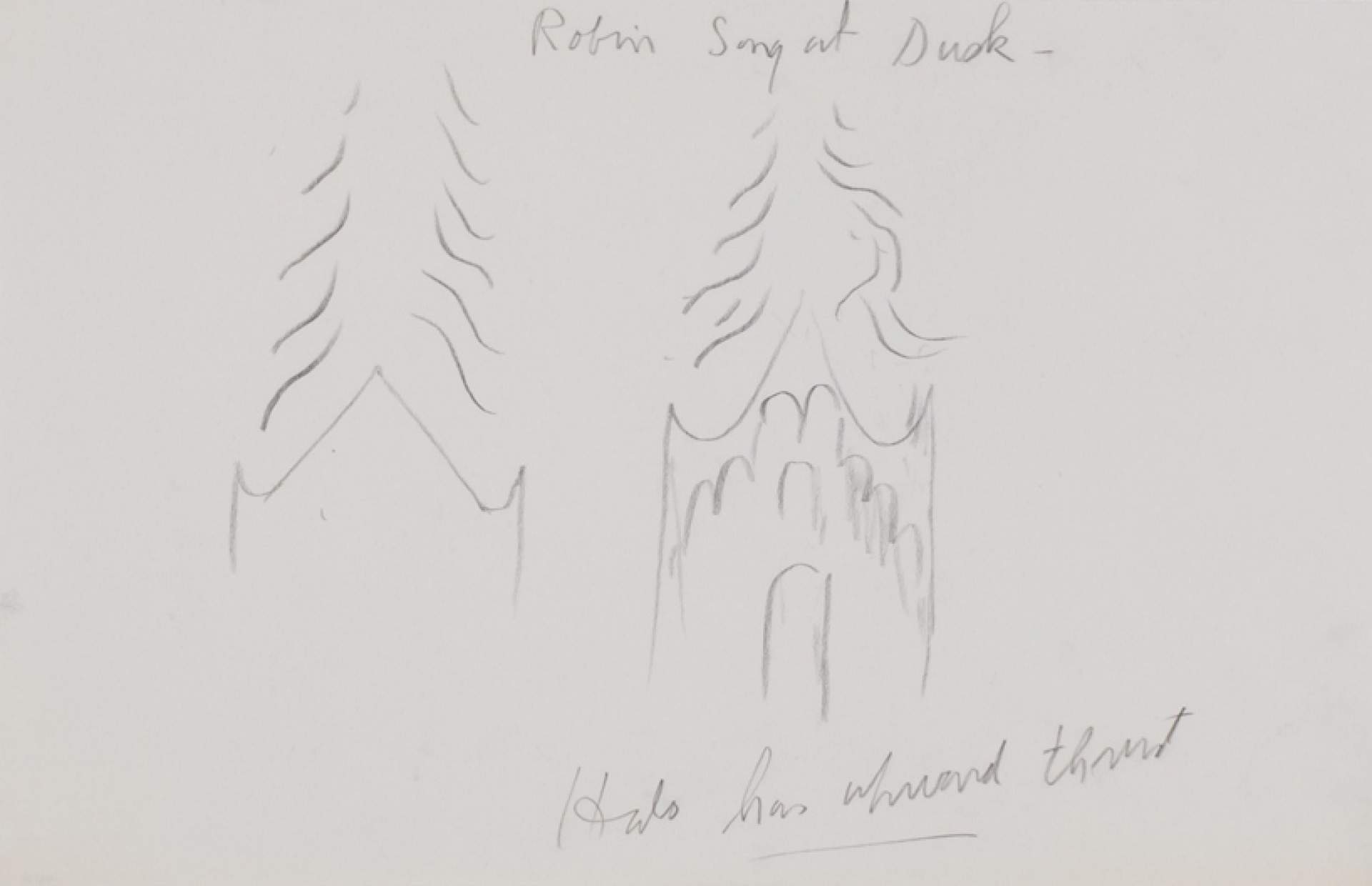 Untitled (Sketch for Robin Song at Dusk #3)