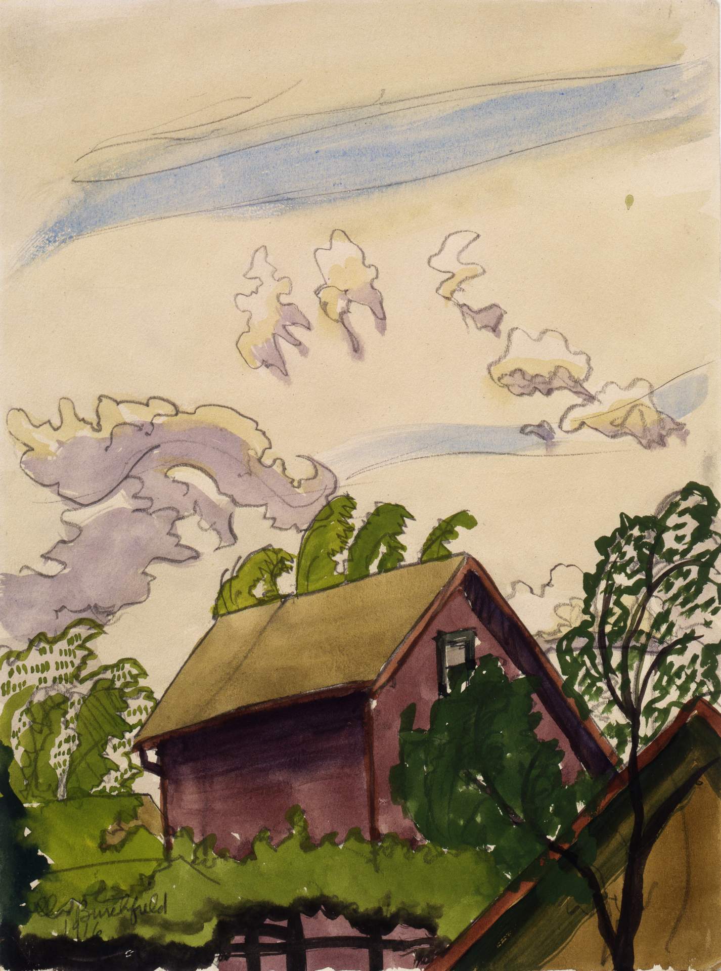 Clouds over a House Top