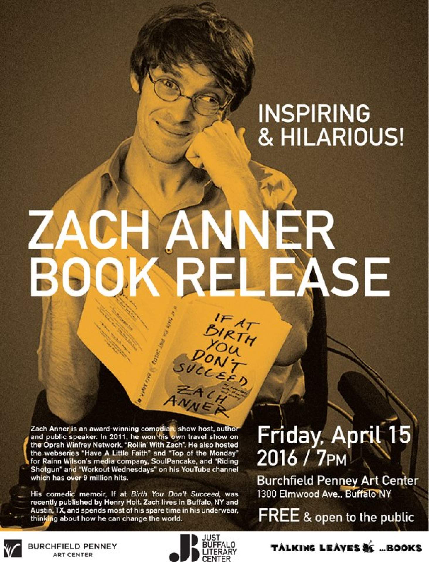 Book Launch and Reading Zach Anner