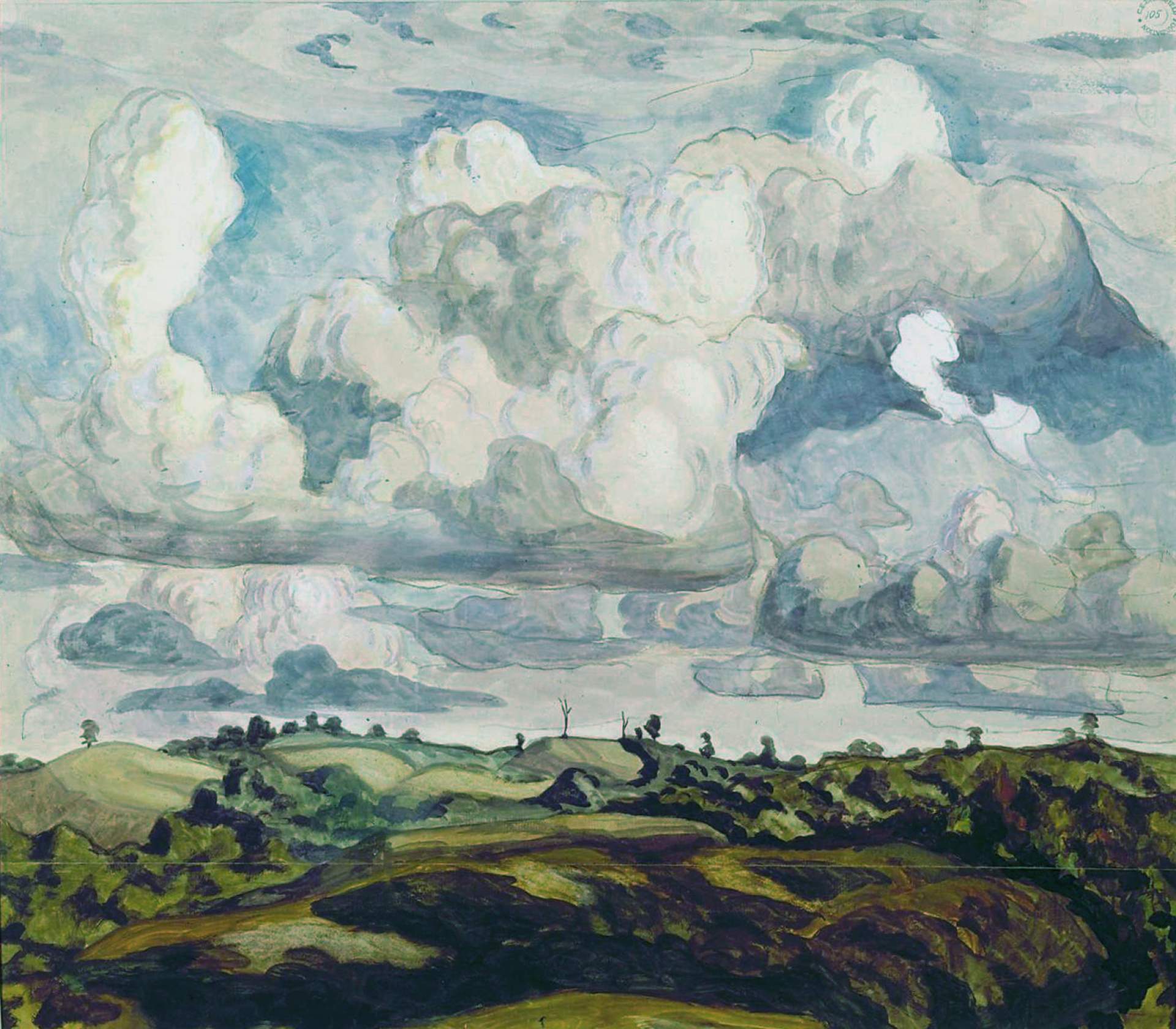 Landscape with Hills and Clouds