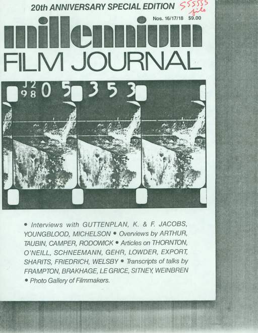 Untitled (photocopy of the Millennium Film Journal Fall/Winter 1986-87 pgs 190-194)
