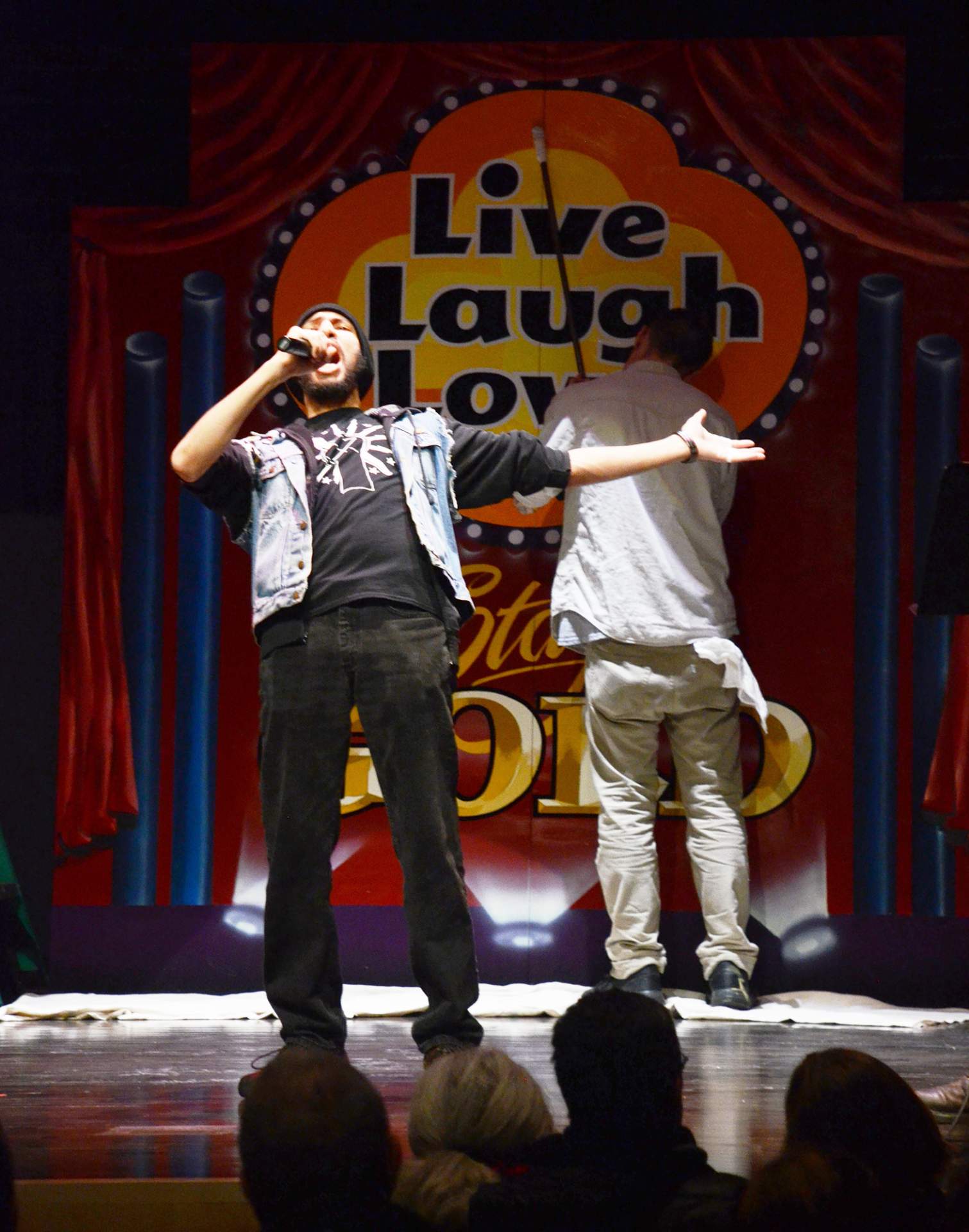 Poet Josh Smith participating in "Live, Laugh, Love & Stay Gold: The Gameshow"