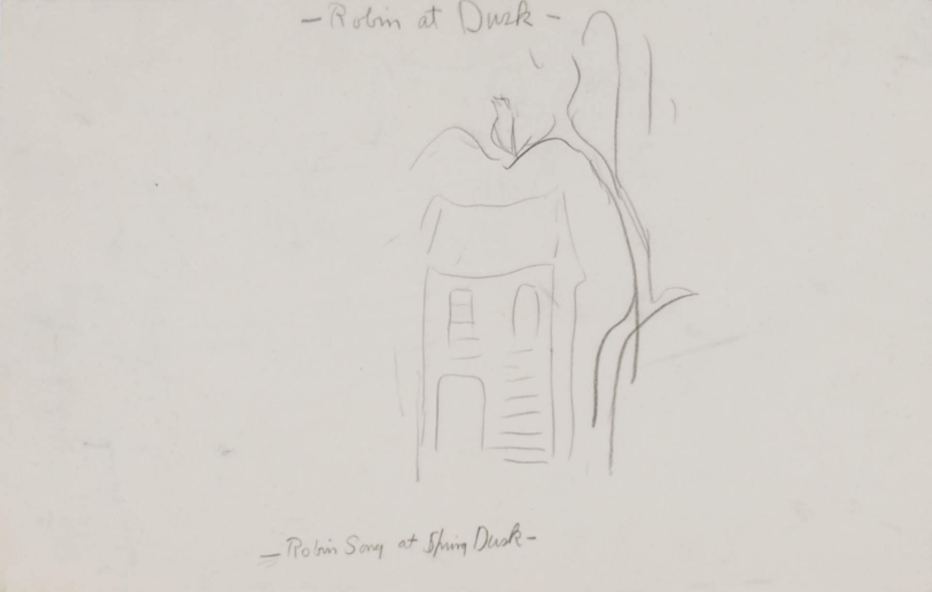 Untitled (Sketch for Robin Song at Dusk #9)