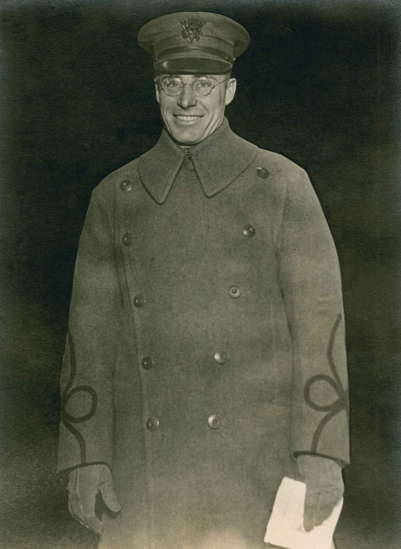 Charles Cary Rumsey in World War I military coat and hat