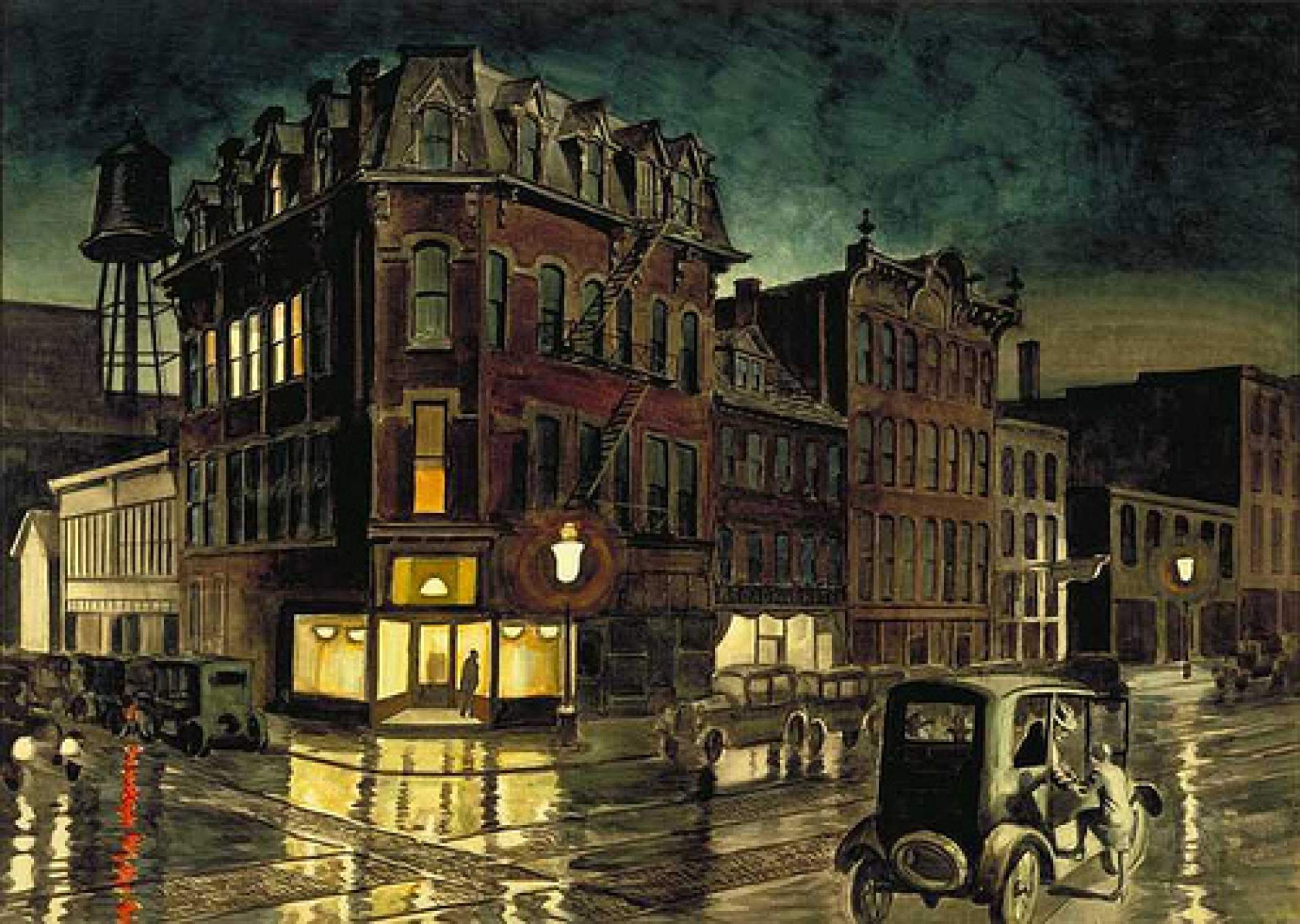 Casting Light on Charles Burchfield's Rainy Night by Philip Koch
