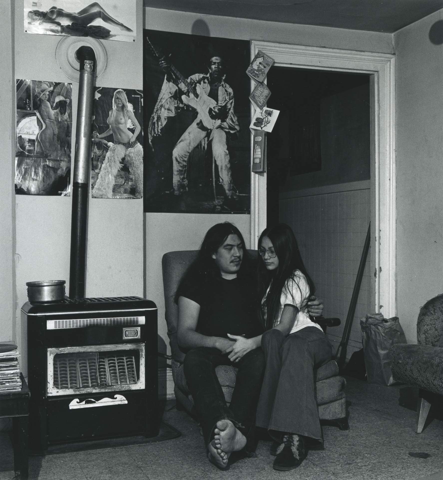 Untitled (couple on loveseat), from LWS Native American series (77-2)