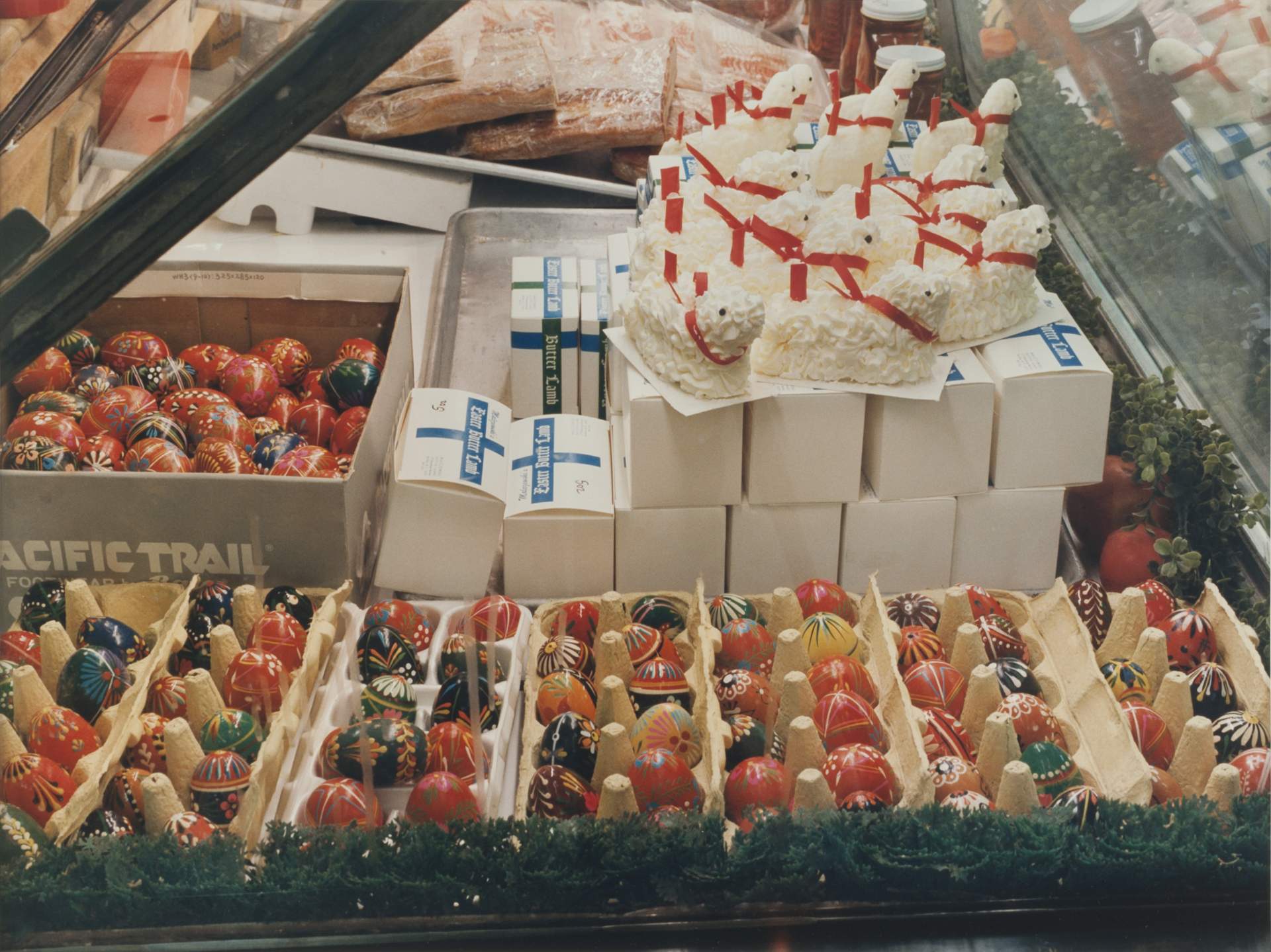 Butter Lambs and Easter Eggs, Penney’s Dairy, Broadway Market, Buffalo, NY, Spring 1988