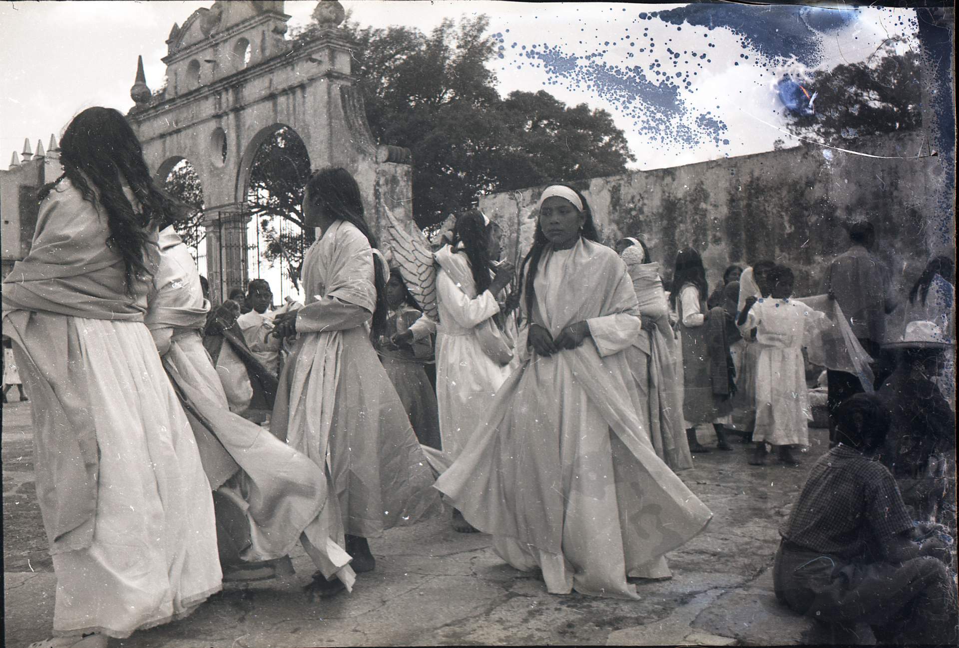 Untitled photographic negative (Dancers and performers in Mexico)