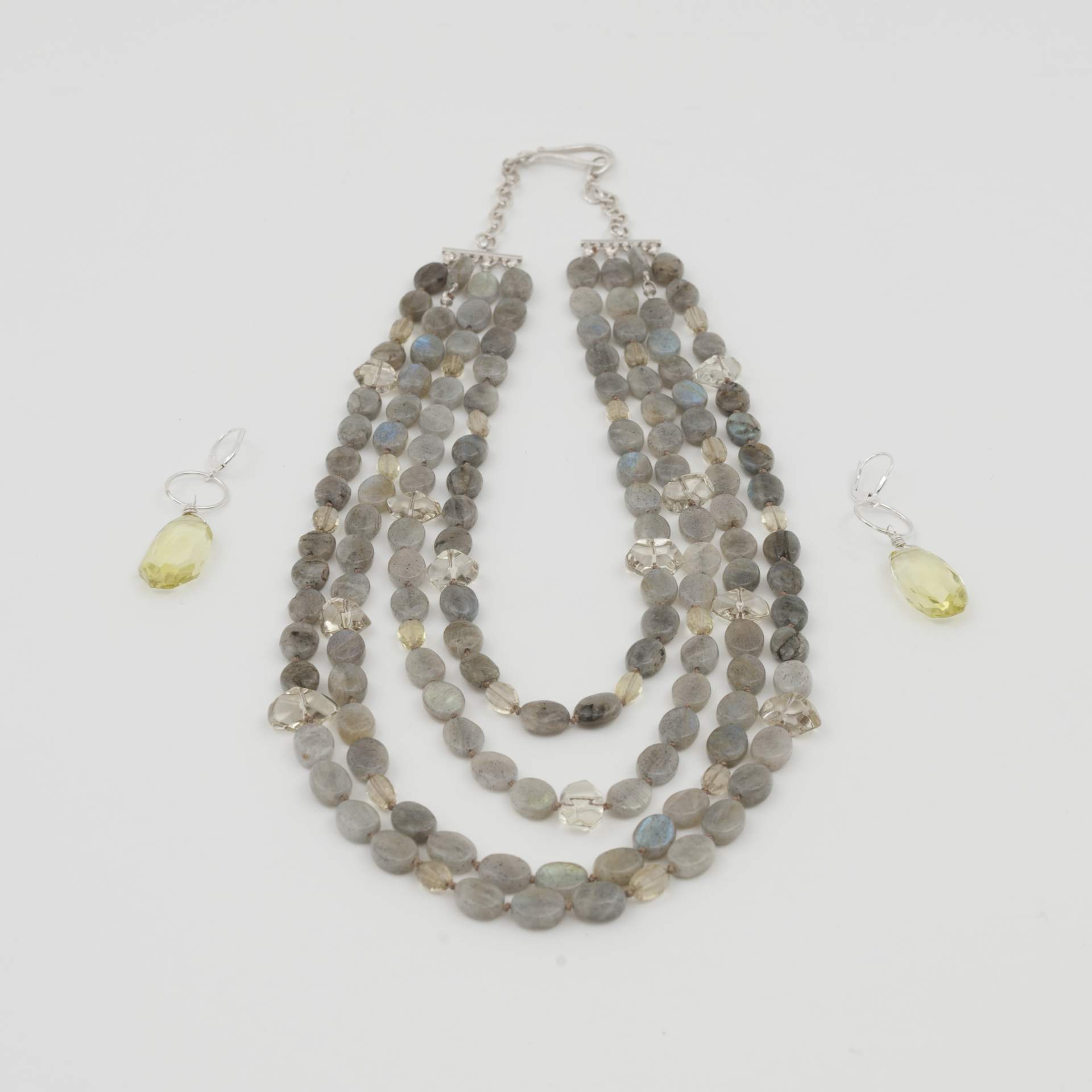 Multistrand Necklace and Earring Set
