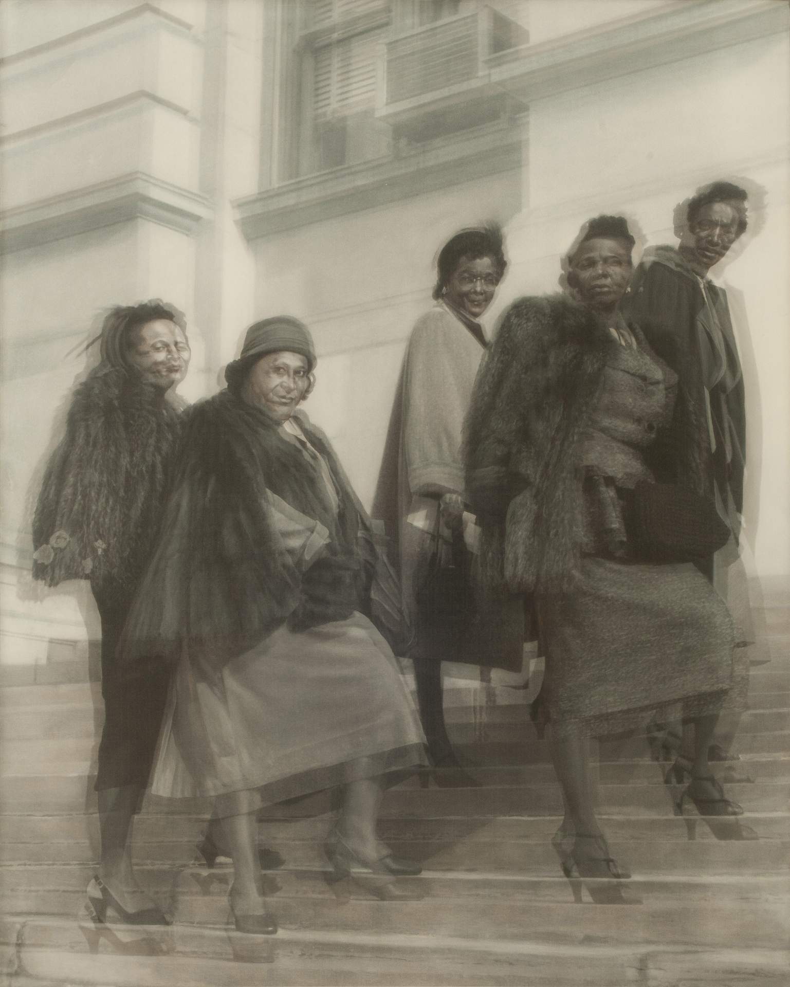 Ruby Blackburn and Four Women on Steps (after unknown photographer, Auburn Avenue Research Library Collection,