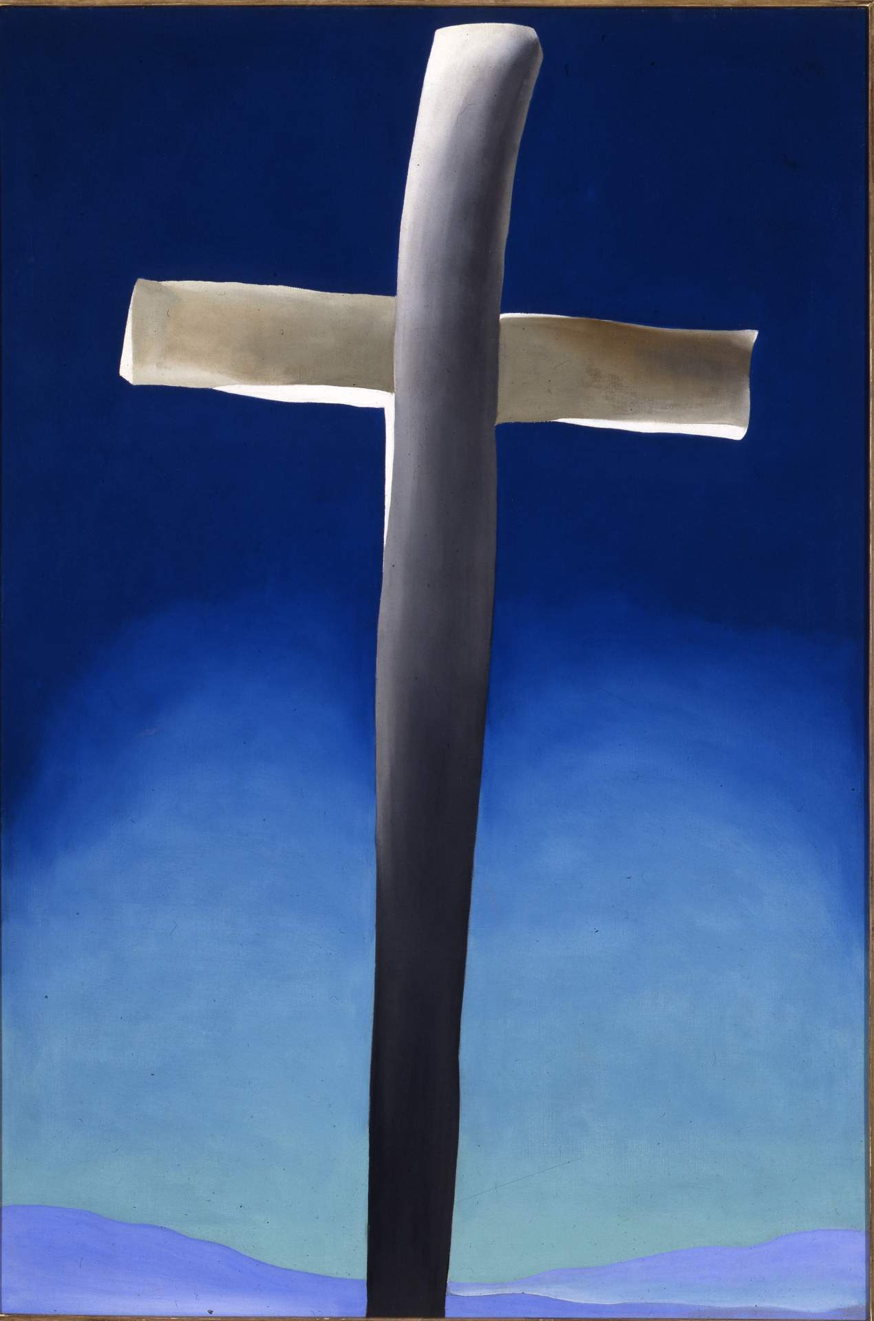 Grey Cross with Blue