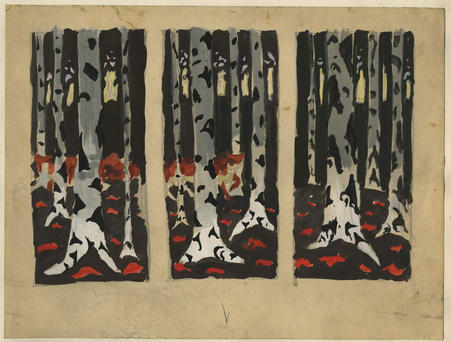 Untitled (Birch Tree Triptych Design)