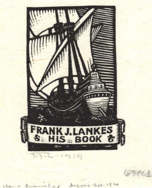 Frank J. Lankes / His Book [Bookplate]