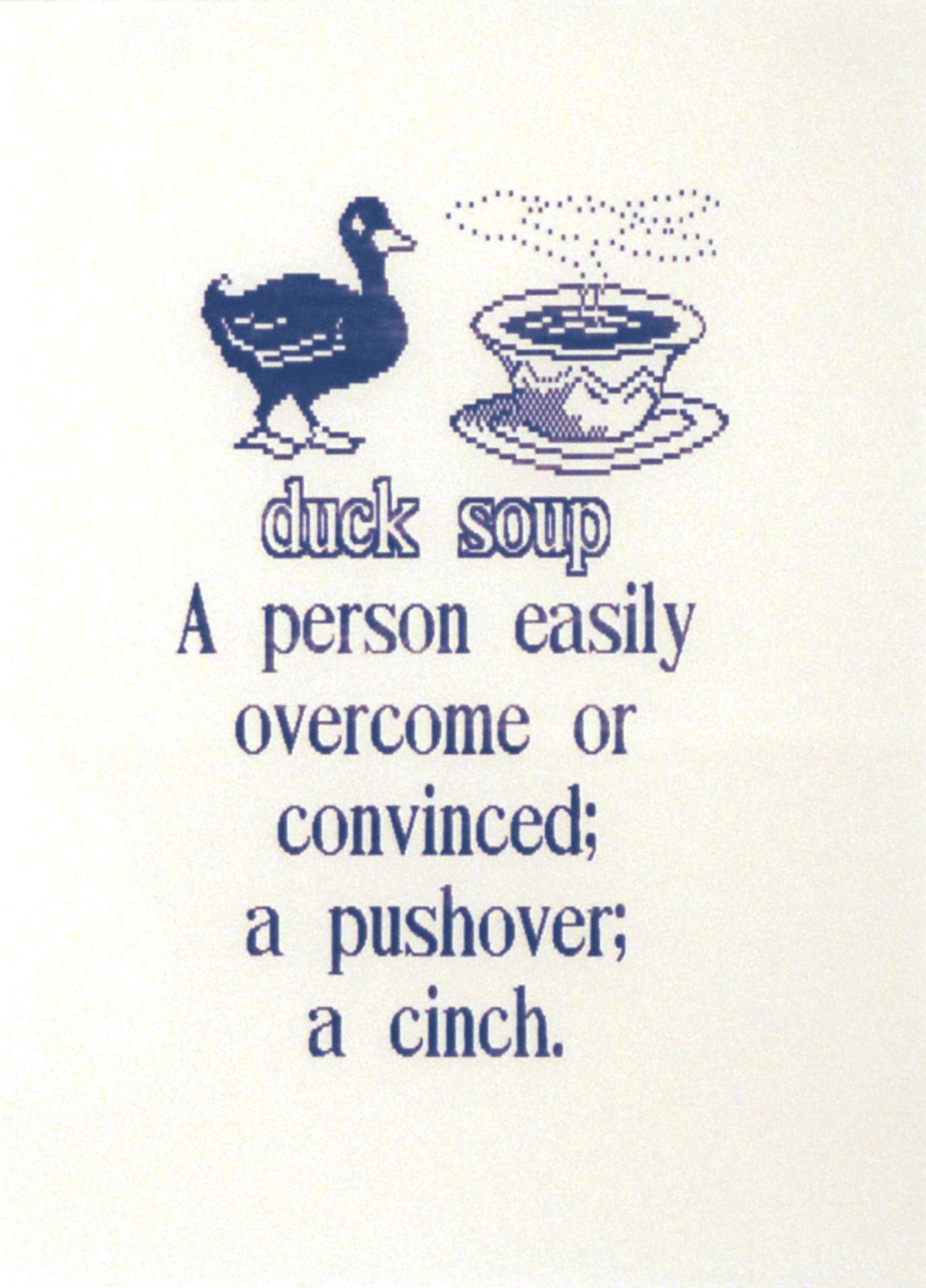 Duck Soup, from the series Neither Nor: A Primer