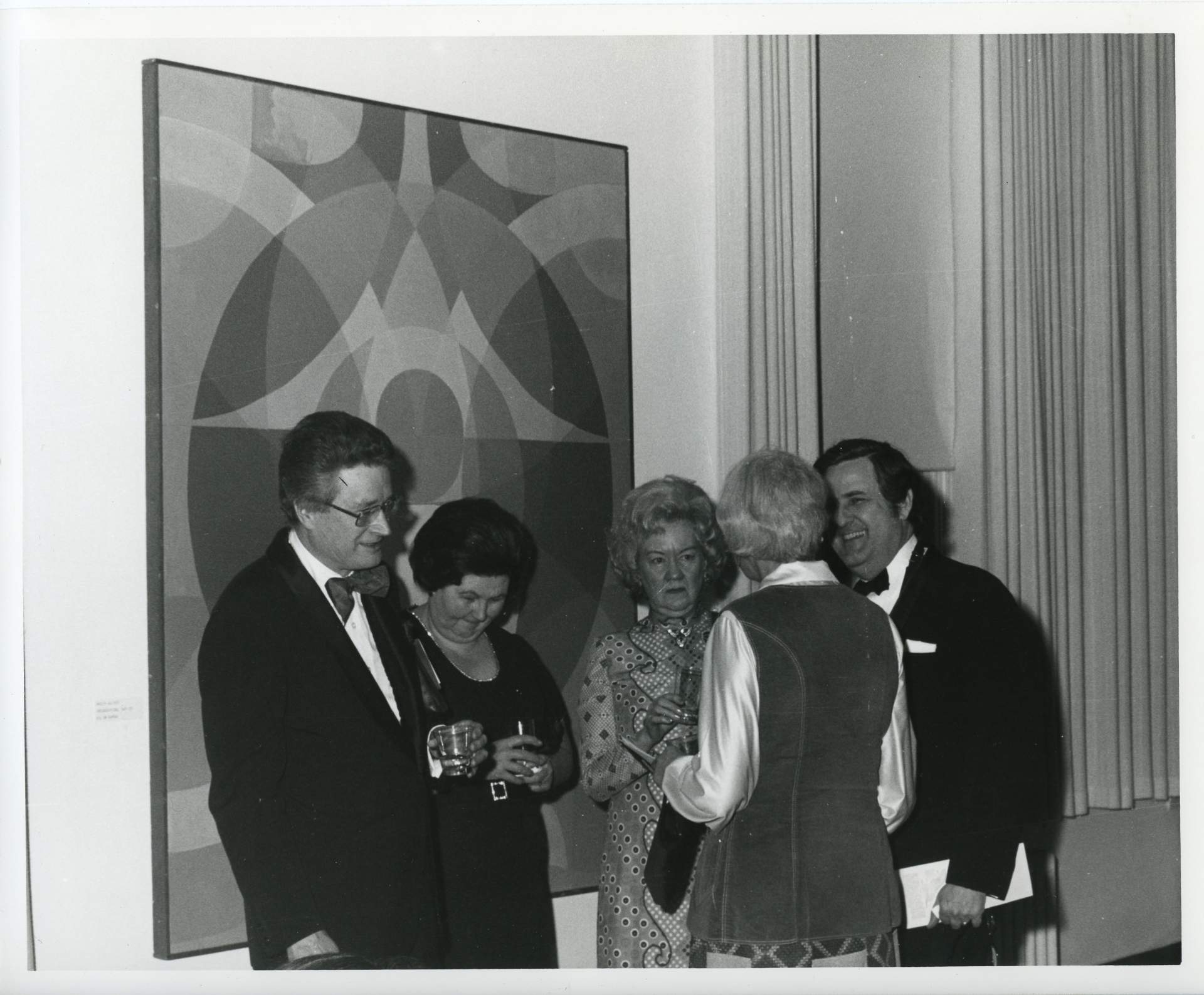 Dr. Ben Townsend, far left. Others unknown. "The First Decade" event, 12/10/1976