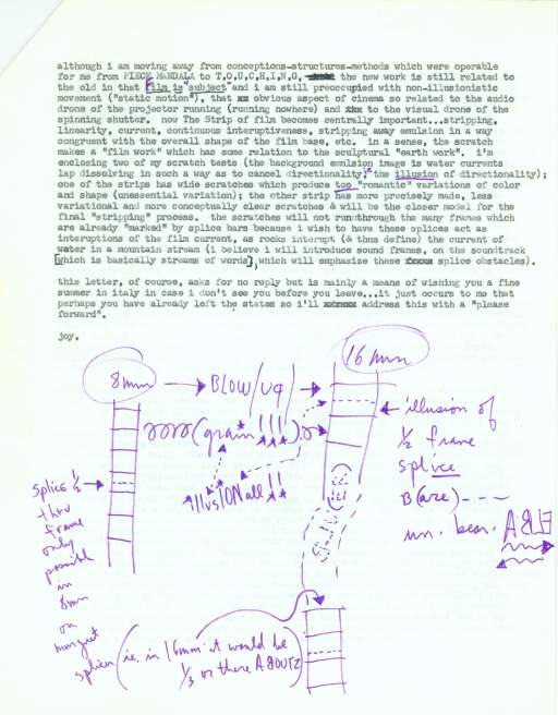 Untitled (pg 2, photocopy of typed letter to "p. adams" with handwritten notes)