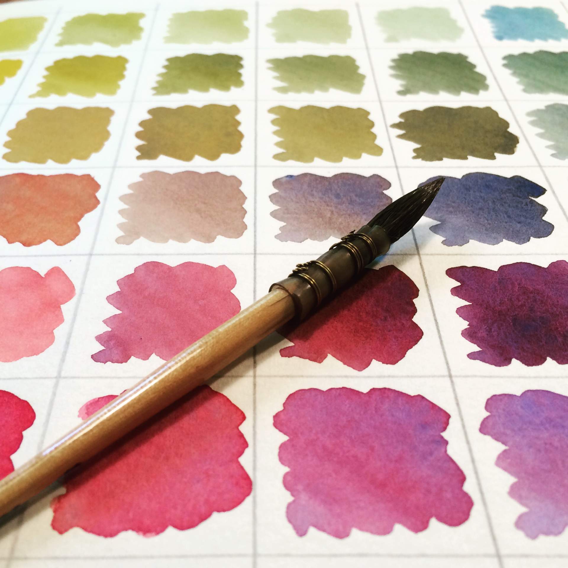 Colour Charts are a way to explore the palette and hold the key to future mixes