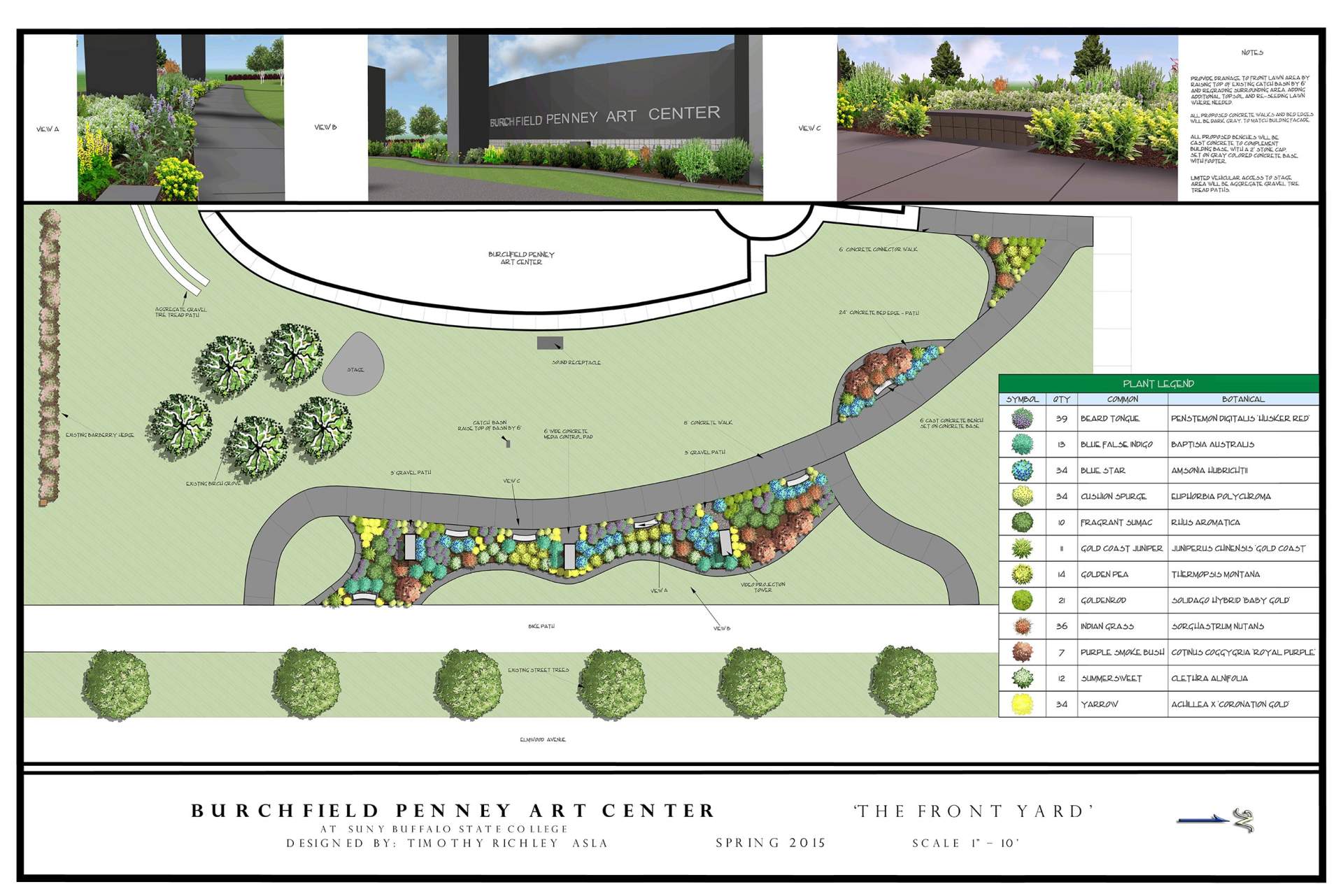 Landscape Design Enhances Front Yard at the Burchfield Penney
