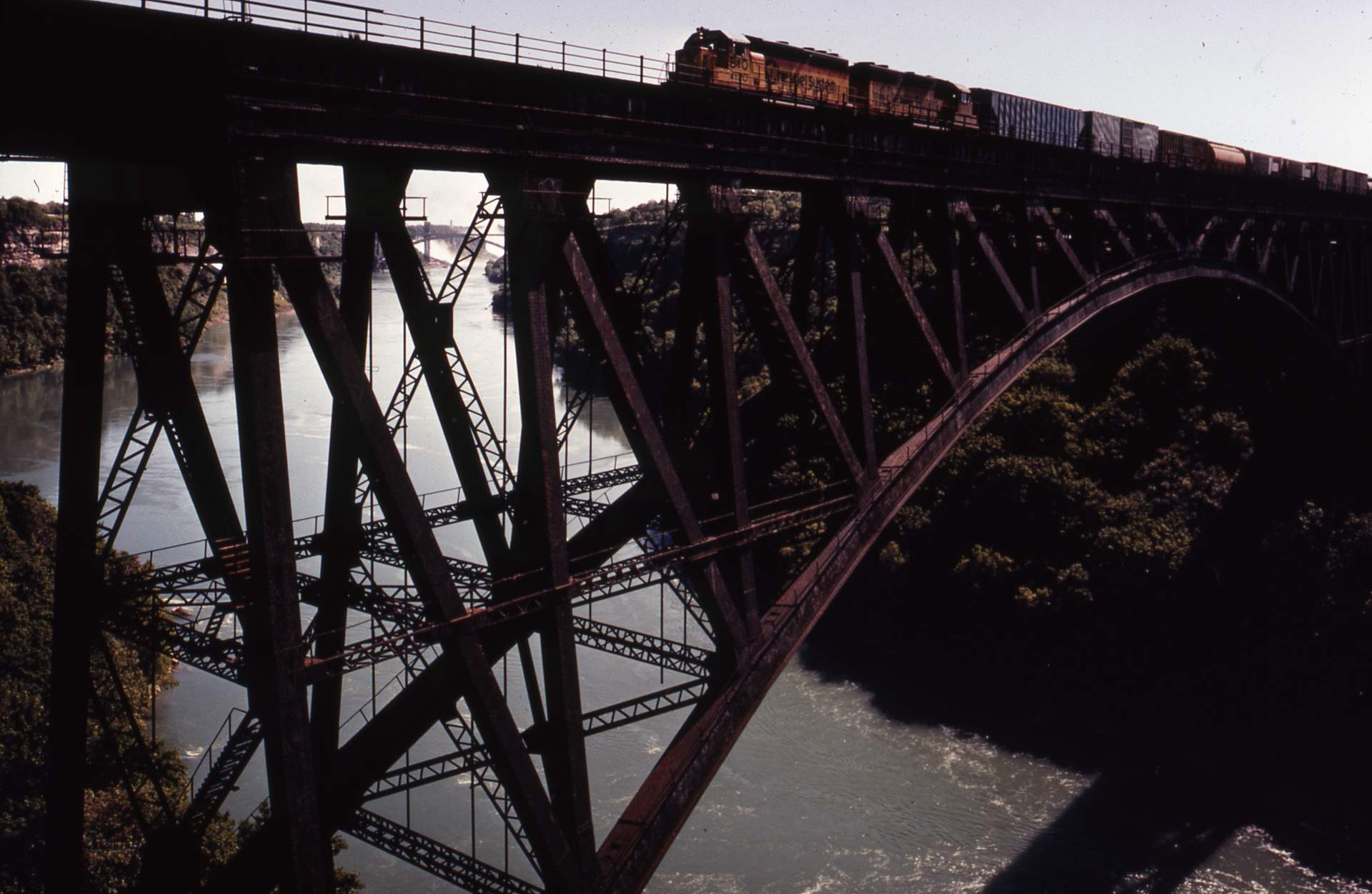 Rail Road Bridge with Freight Train