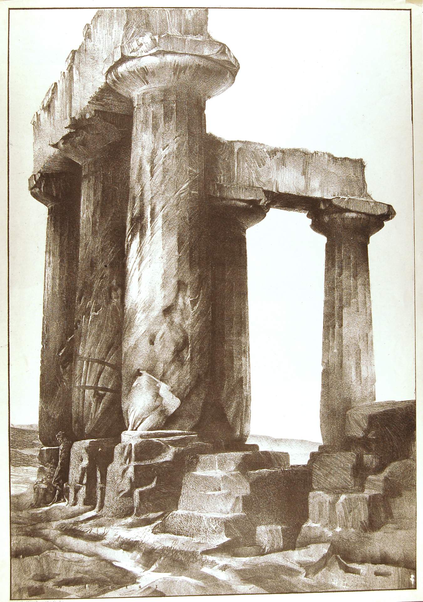 Untitled (Study of Temple Ruin)
