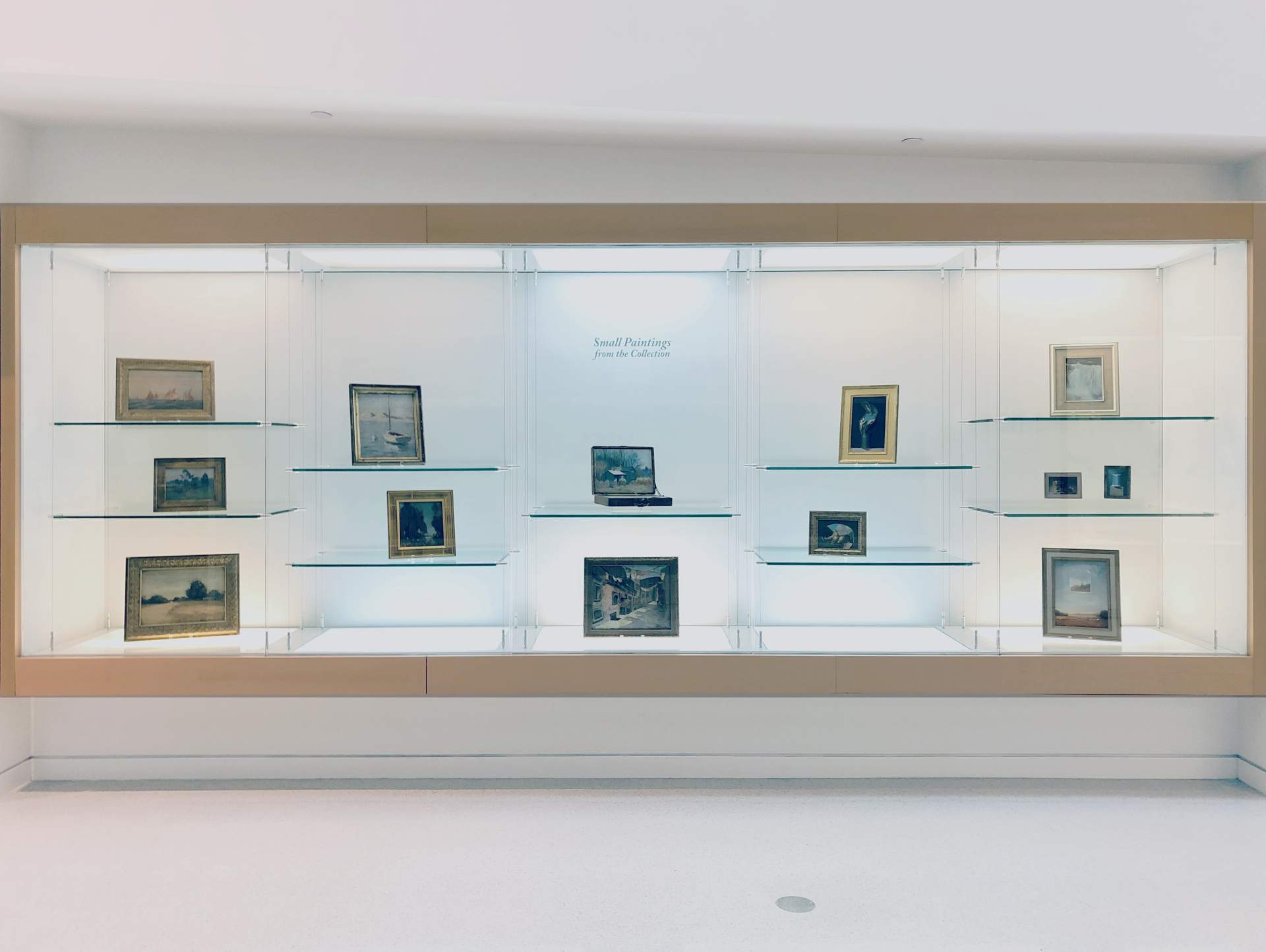 [Photograph of the exhibition display "Small Paintings from the Collection"]